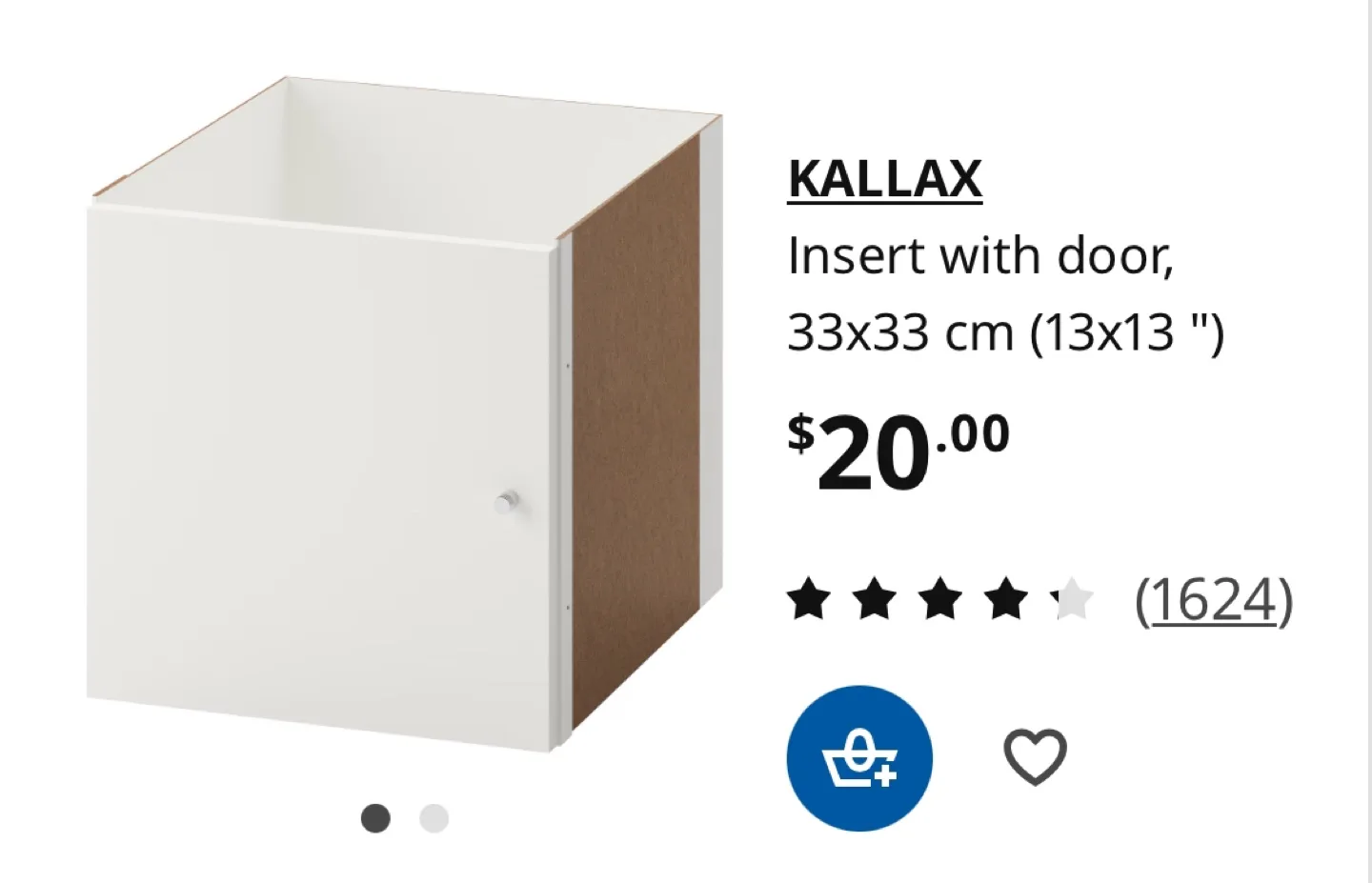 IKEA KALLAX Shelving Unit and Insert with Door image indicator(2)