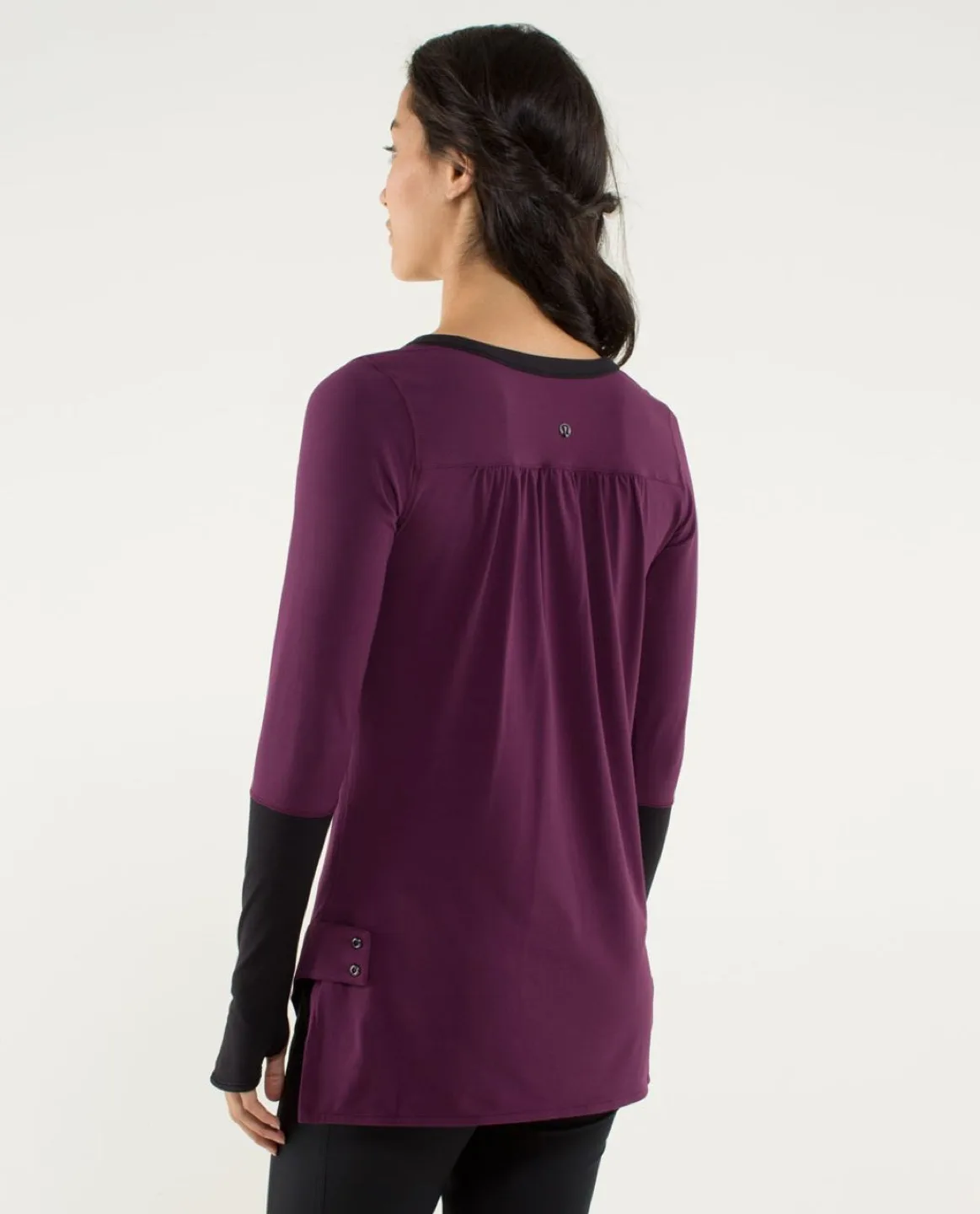 Lululemon 🍋 Urbanite Henley Long Sleeve Shirt - Plum/Black image indicator(2)