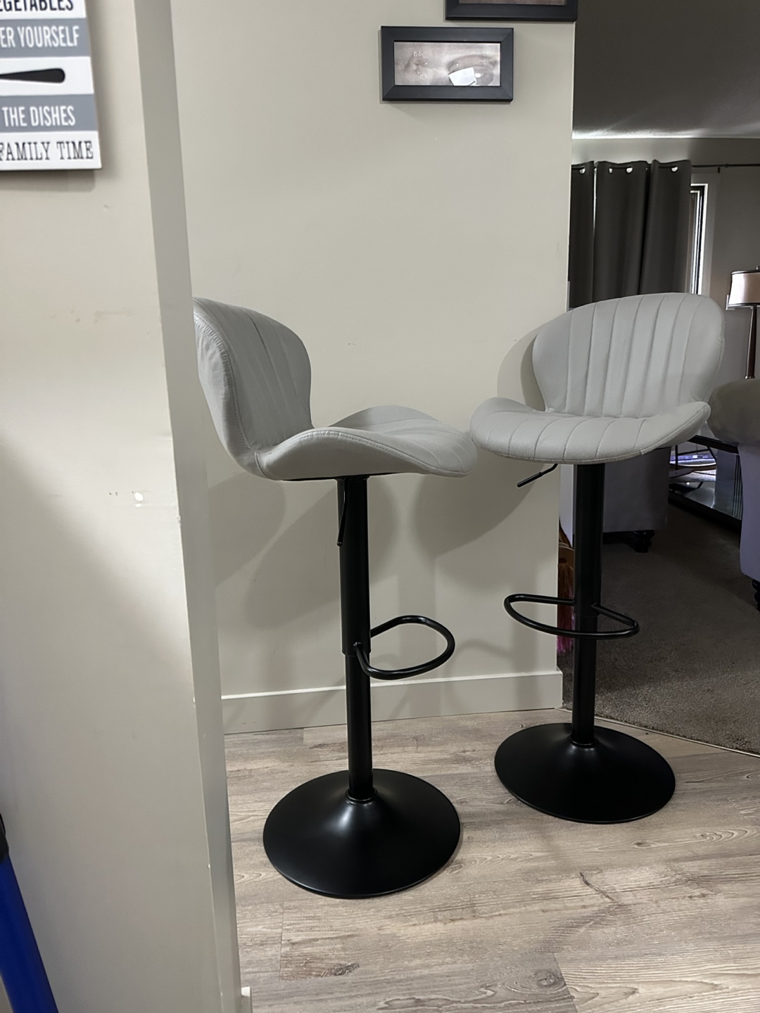New Luise Adjustable Height Swivel Bar Stools (set of 2)