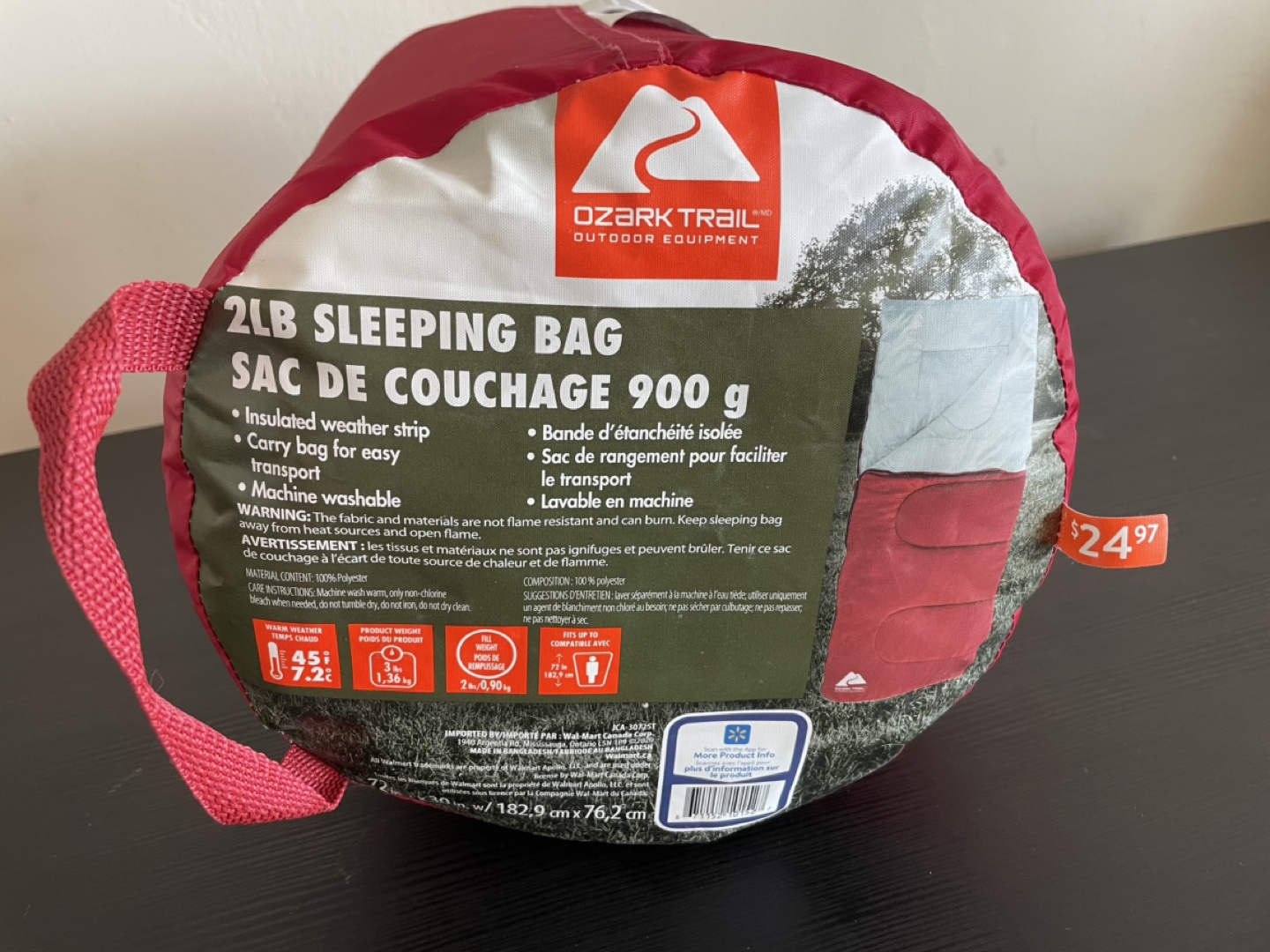 Ozark Trail 2lb Sleeping Bag - Red