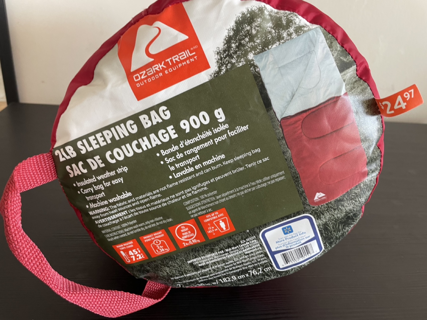 Ozark Trail 2lb Sleeping Bag - Red - photo 2