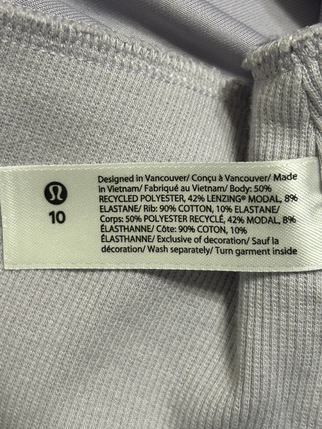 Lululemon 🍋Softstreame Ribbed-Hem Pullover - Faint Lavender image indicator(9)