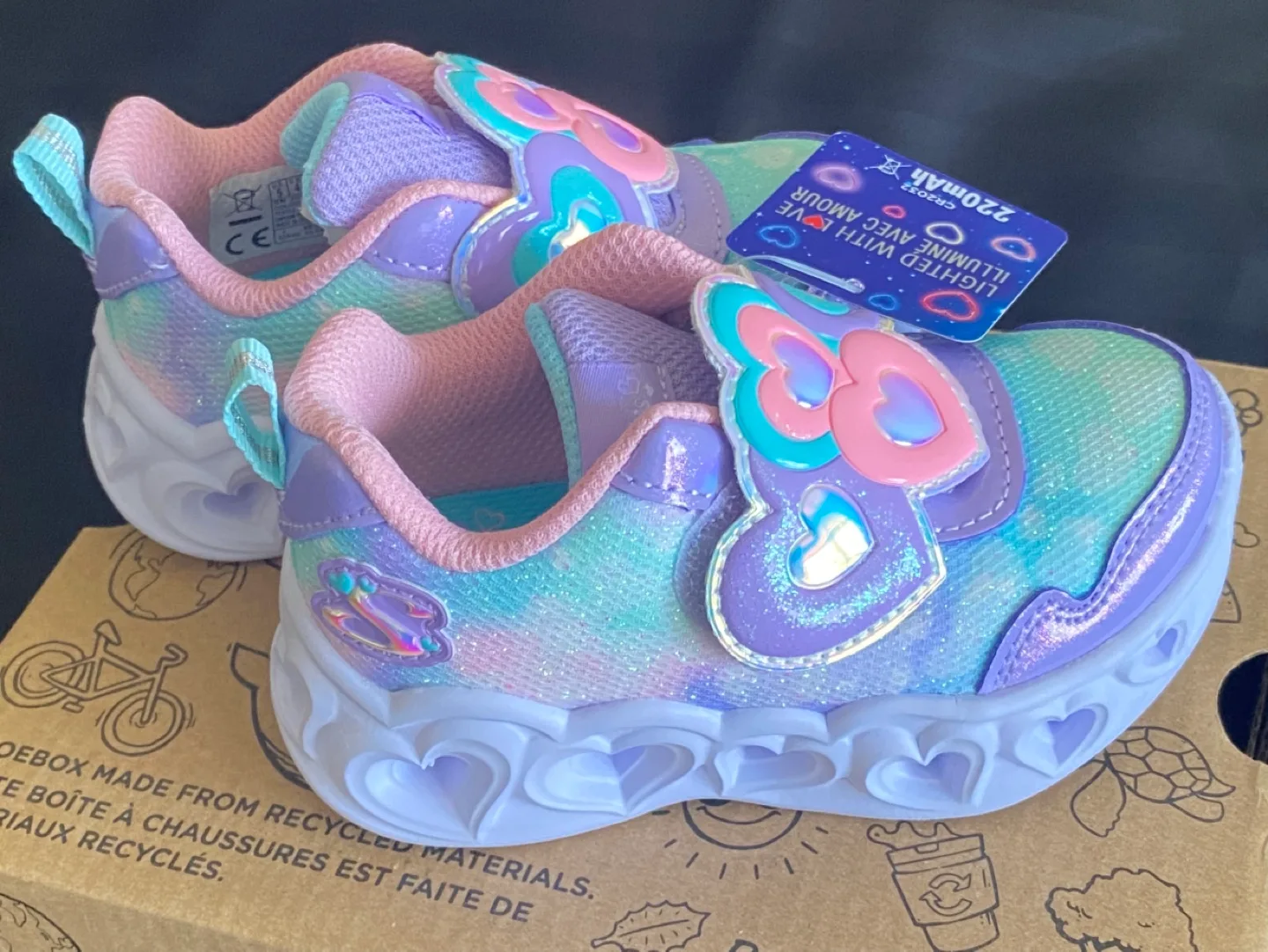 Skechers Heart Lights Toddler Girls' Sneakers - Size 5 image indicator(4)