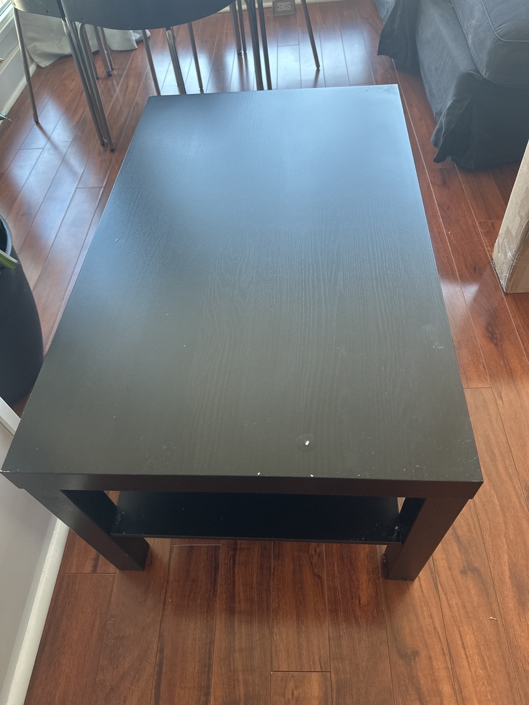 Black Coffee Table with Shelf - photo 2