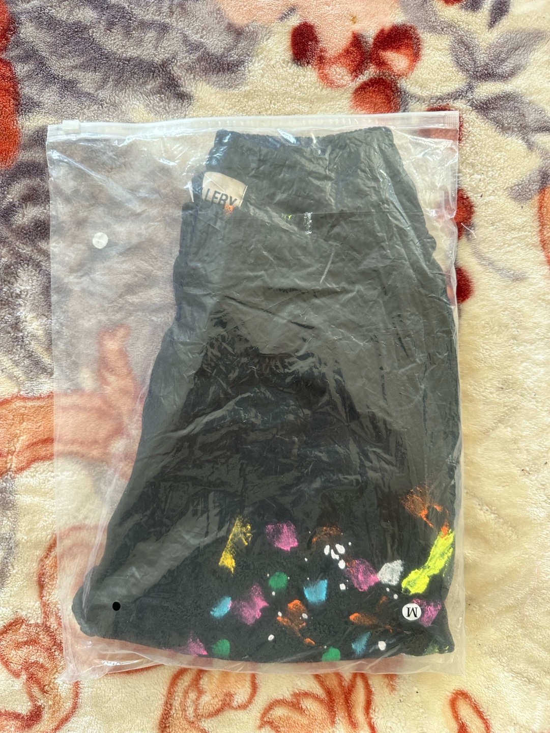 Gallery Dept. Black Shorts with Paint Splatter Design - photo 2