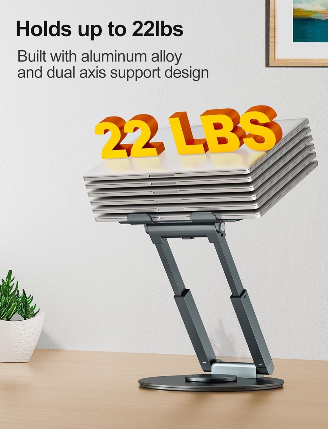 Adjustable Laptop Stand - Ergonomic Aluminium Alloy - photo 3
