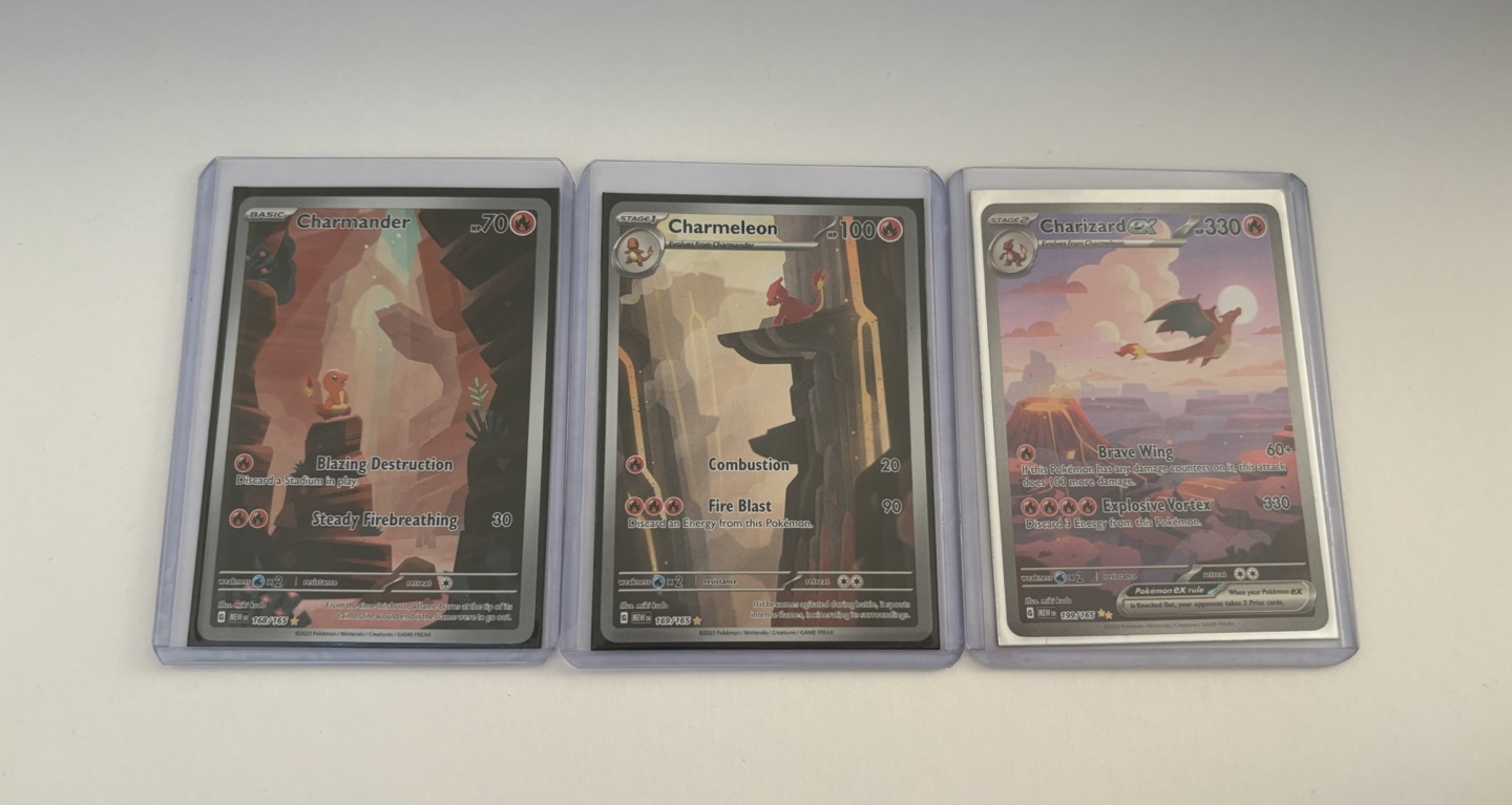 Pokemon Card Lot: Charmander, Charmeleon, Charizard EX