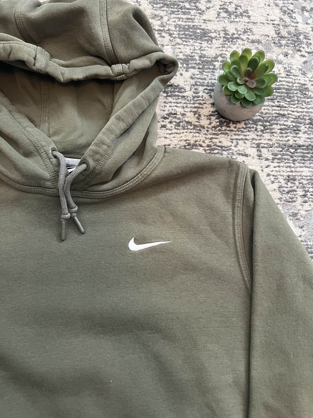 Nike Olive Green Hoodie Size Small - photo 2