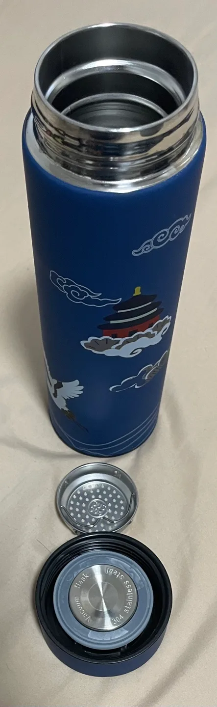 💚Vacuum Insulated Stainless Steel bottle with Crane design image indicator(4)