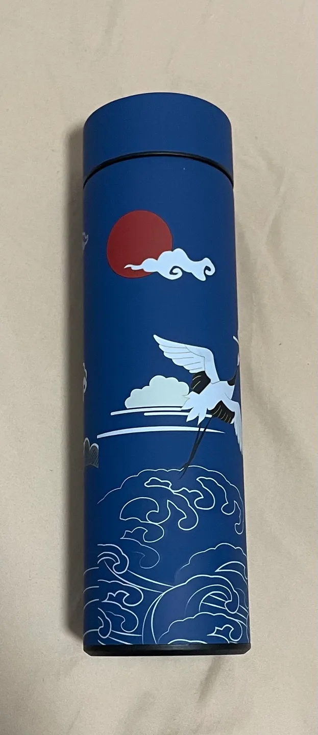 💚Vacuum Insulated Stainless Steel bottle with Crane design thumbnail