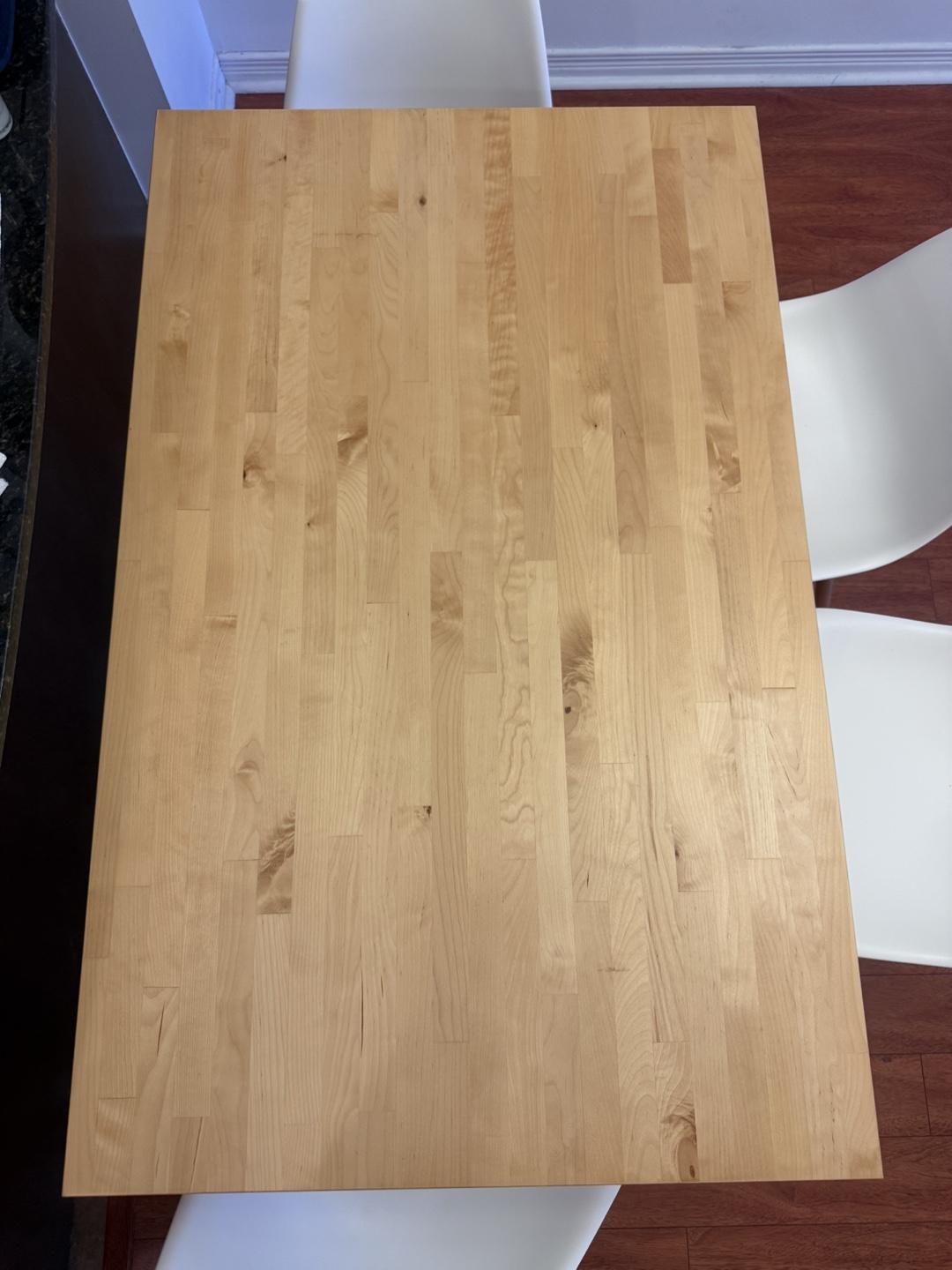 Dining Table Set - Wooden Table and Four White Chairs - photo 5