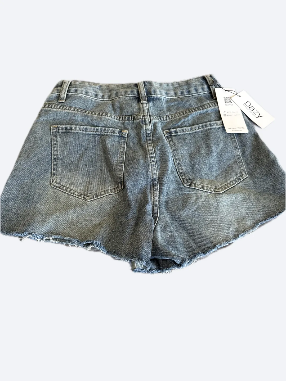 DAZY Light Wash Denim Shorts image indicator(2)