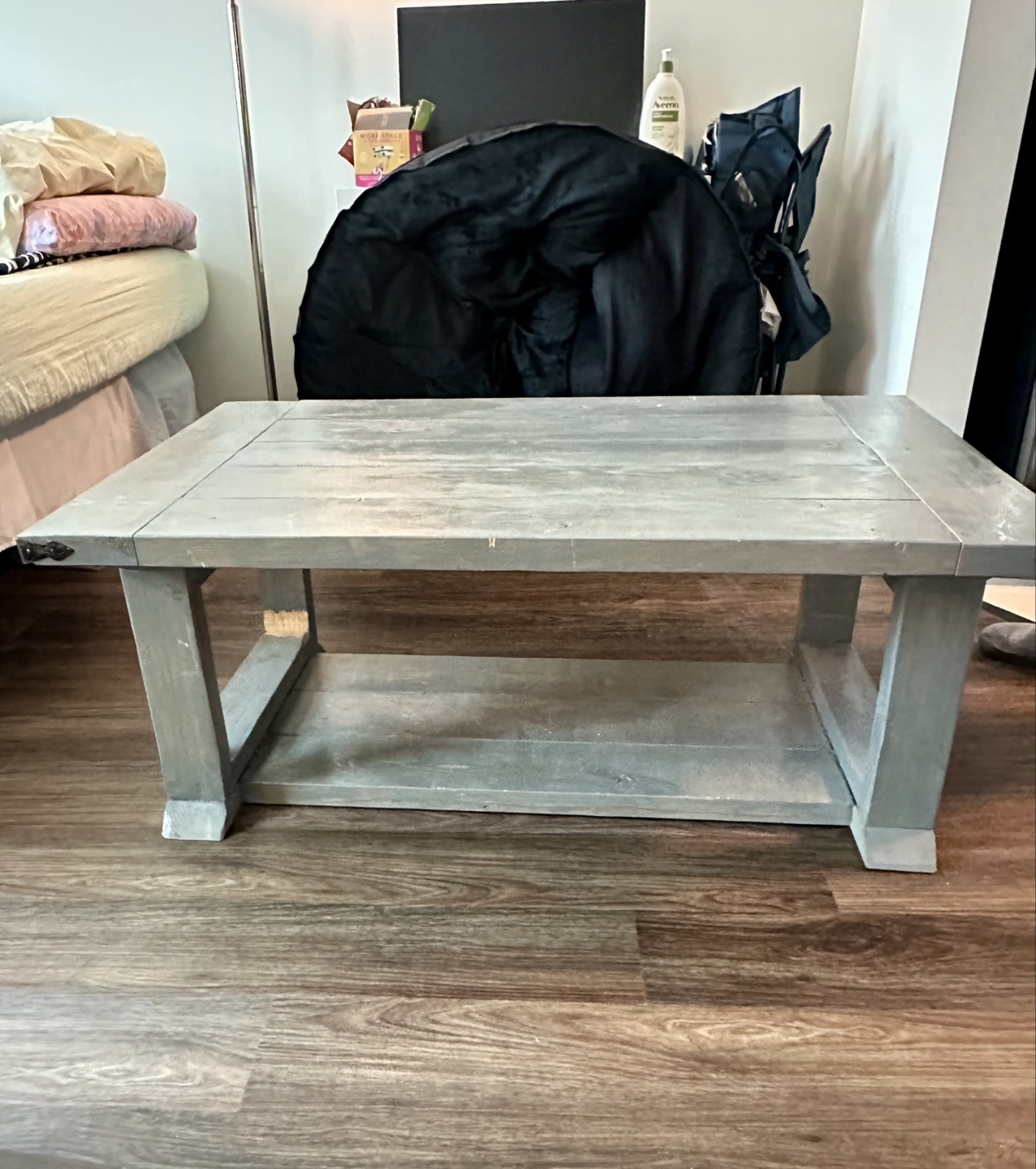Gray Farmhouse Style Coffee Table