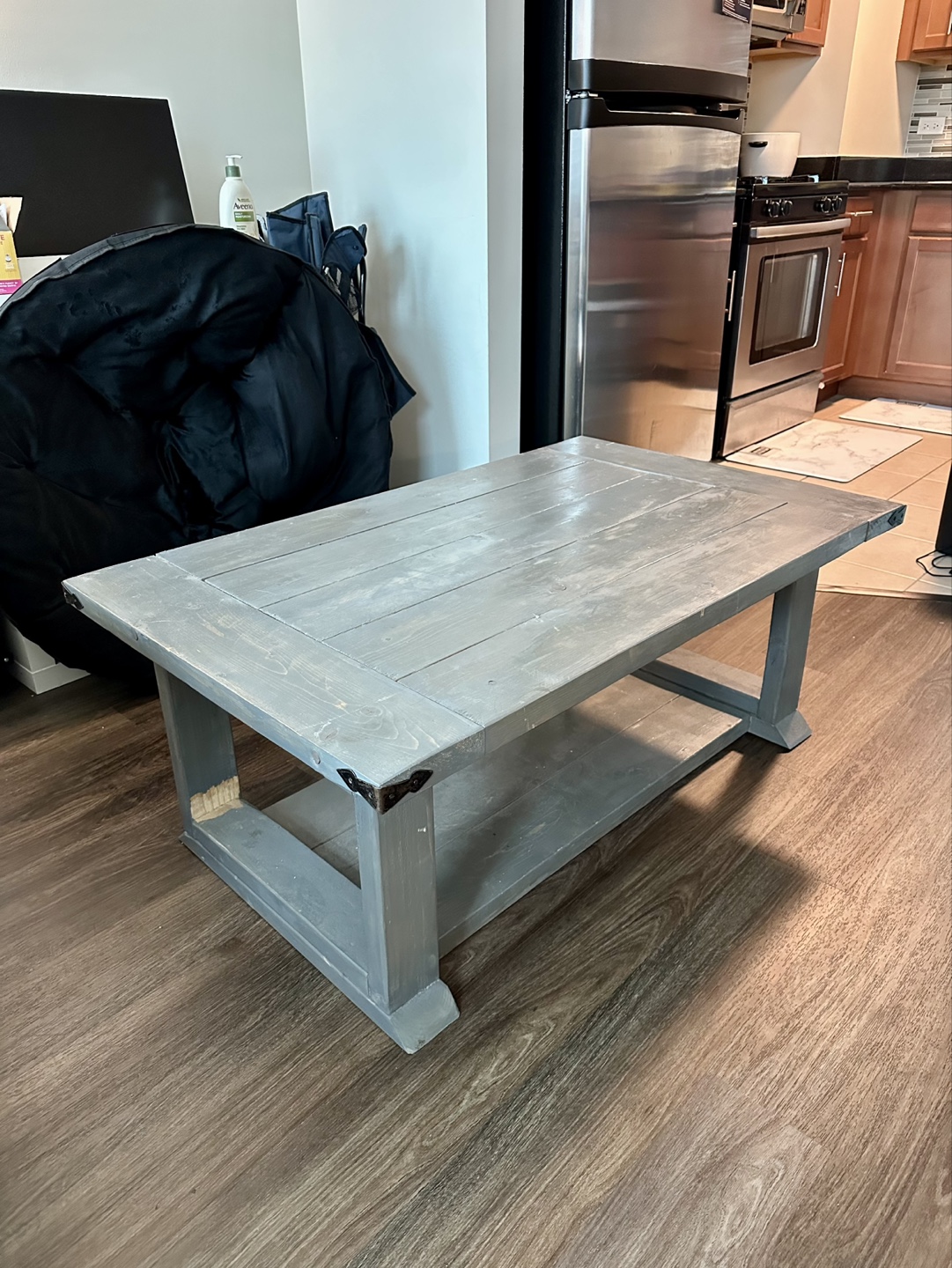 Gray Farmhouse Style Coffee Table - photo 4