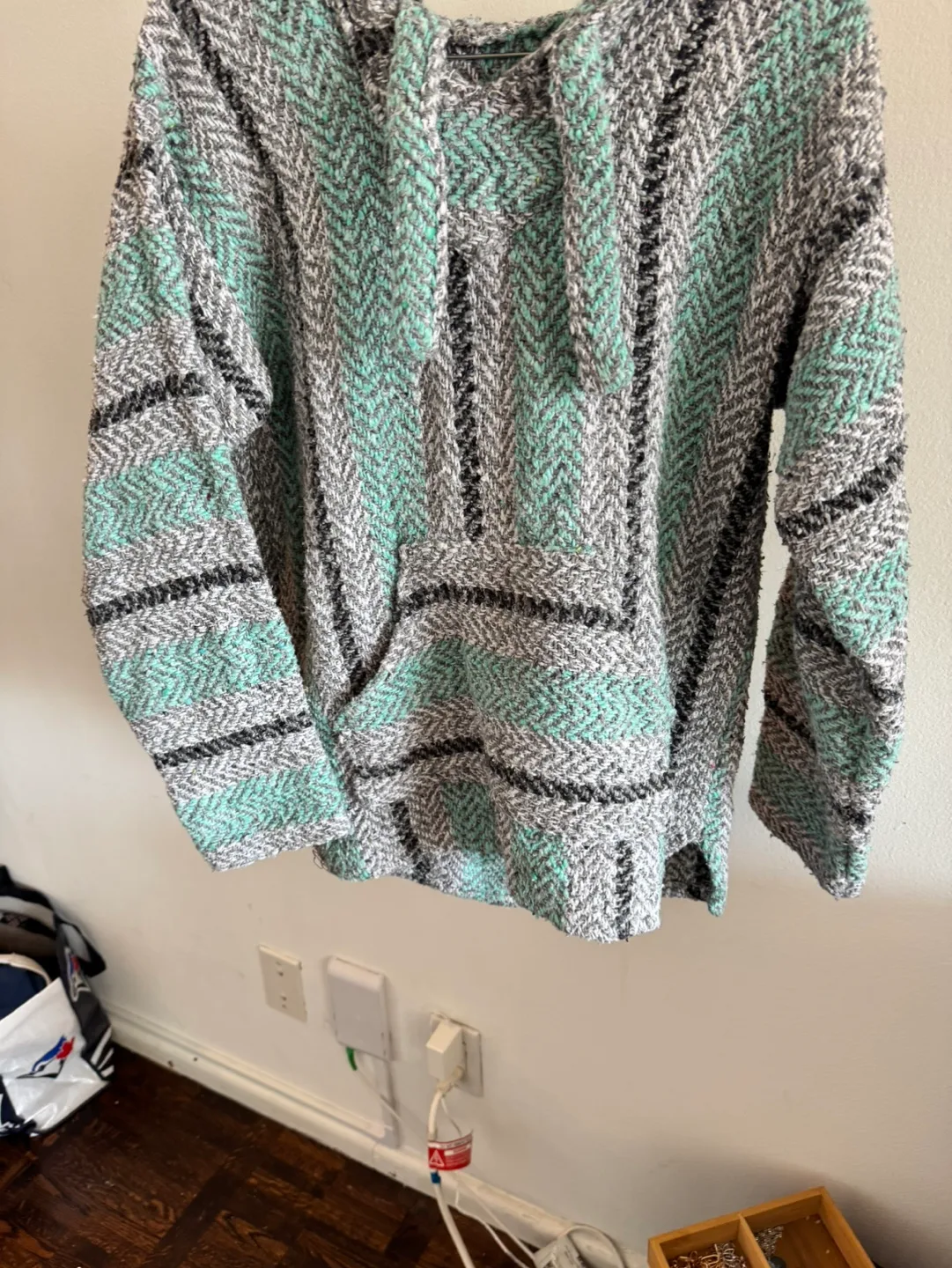 Earth Ragz Mexican style hooded sweater thumbnail