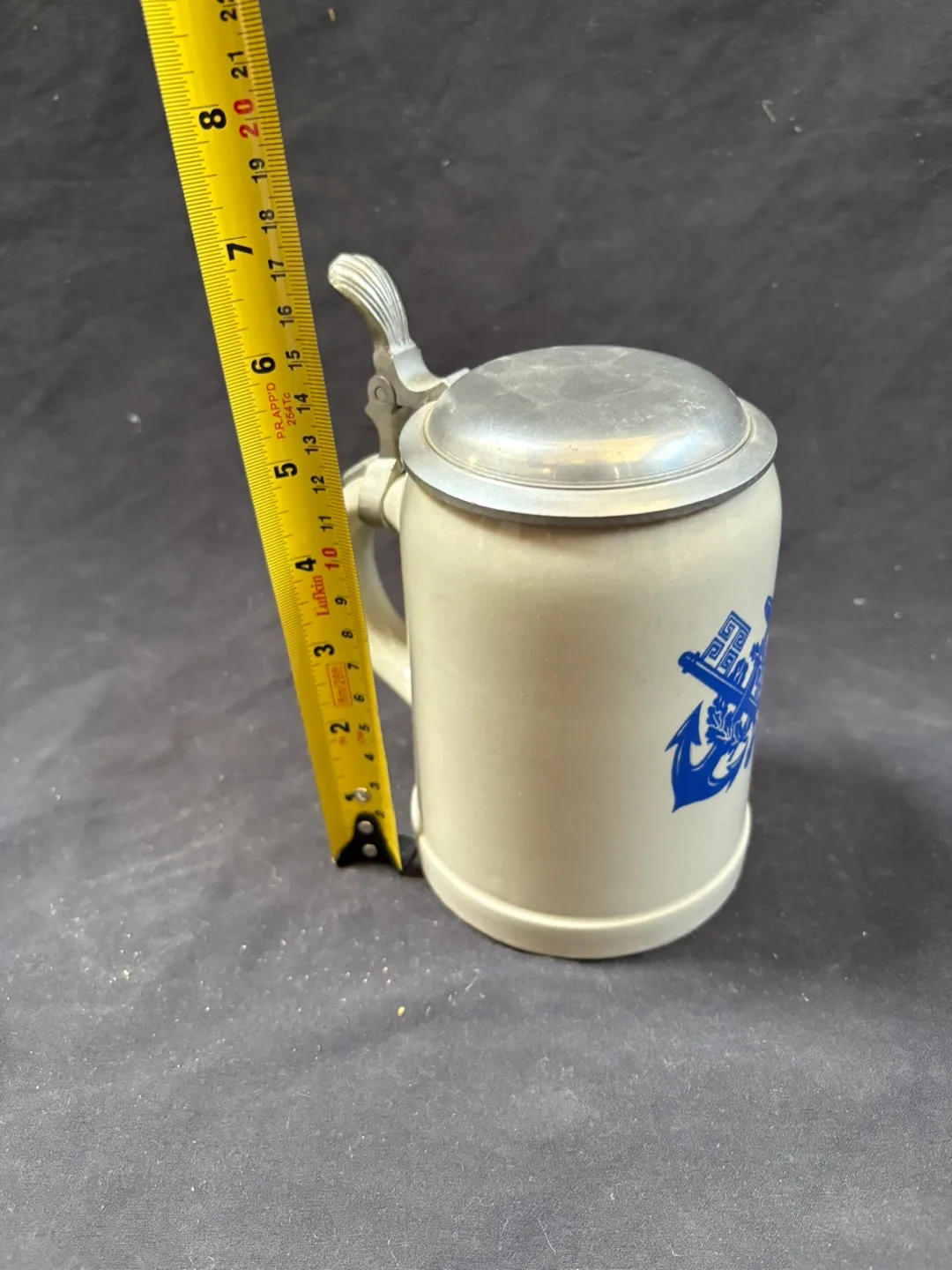 Vintage German Beer Stein with Anchor Design image indicator(7)
