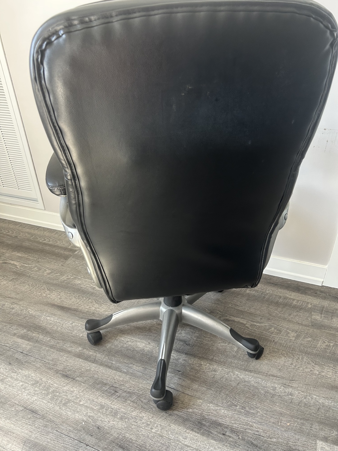 Office Chair - Black Leather 💚with  New HP deskjet printer - photo 3