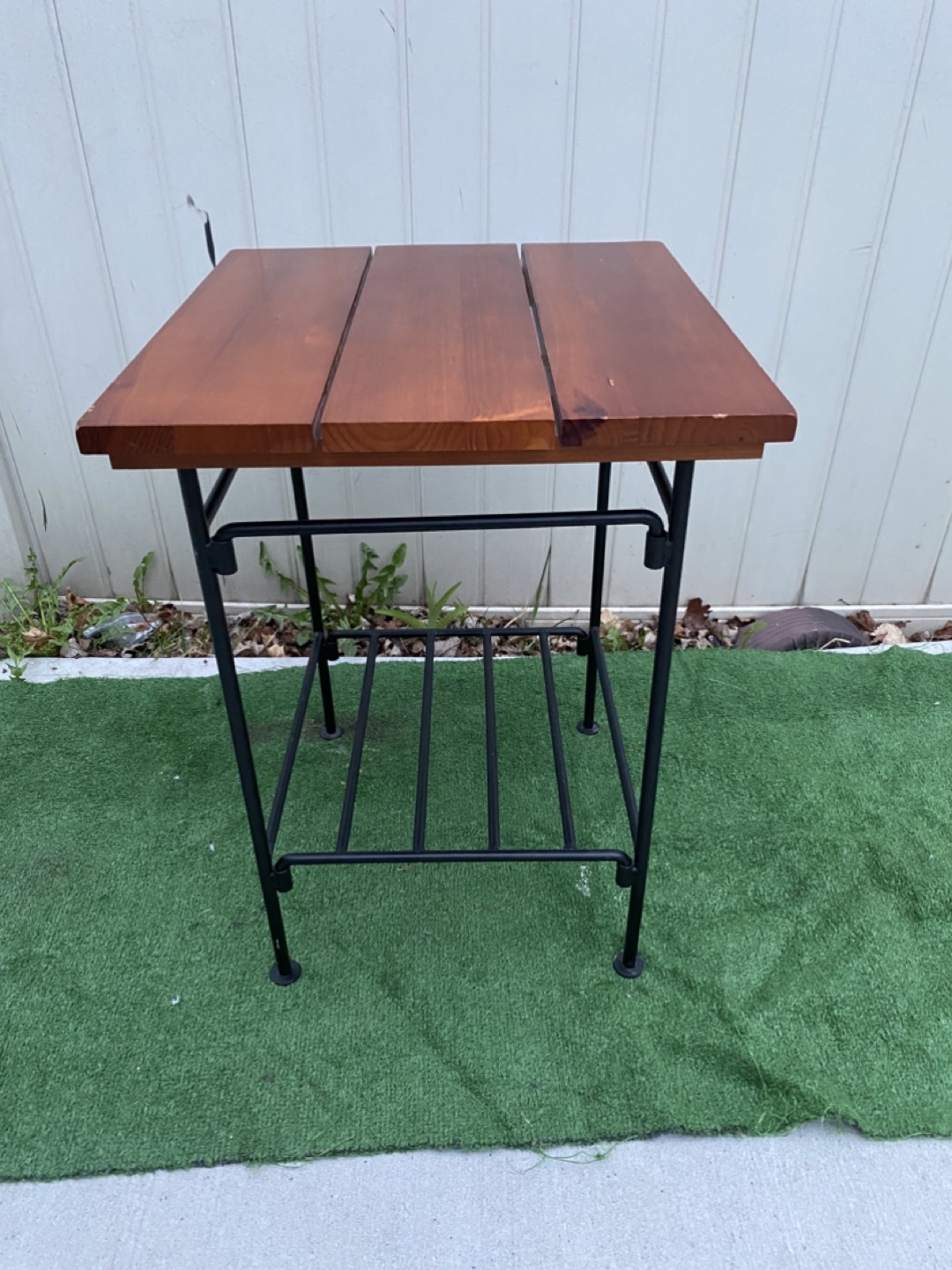 Wood and Metal Side Table - photo 3