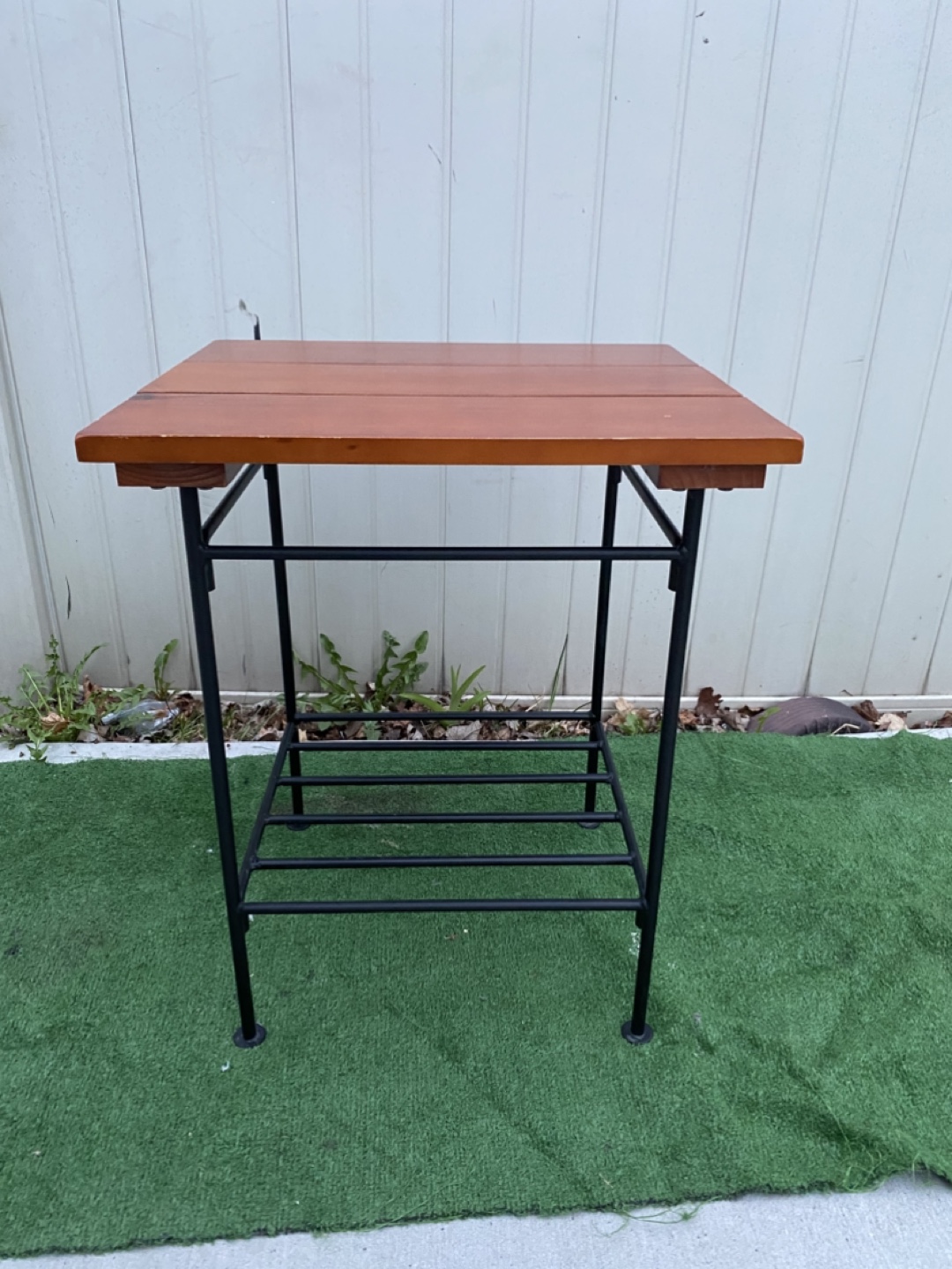 Wood and Metal Side Table