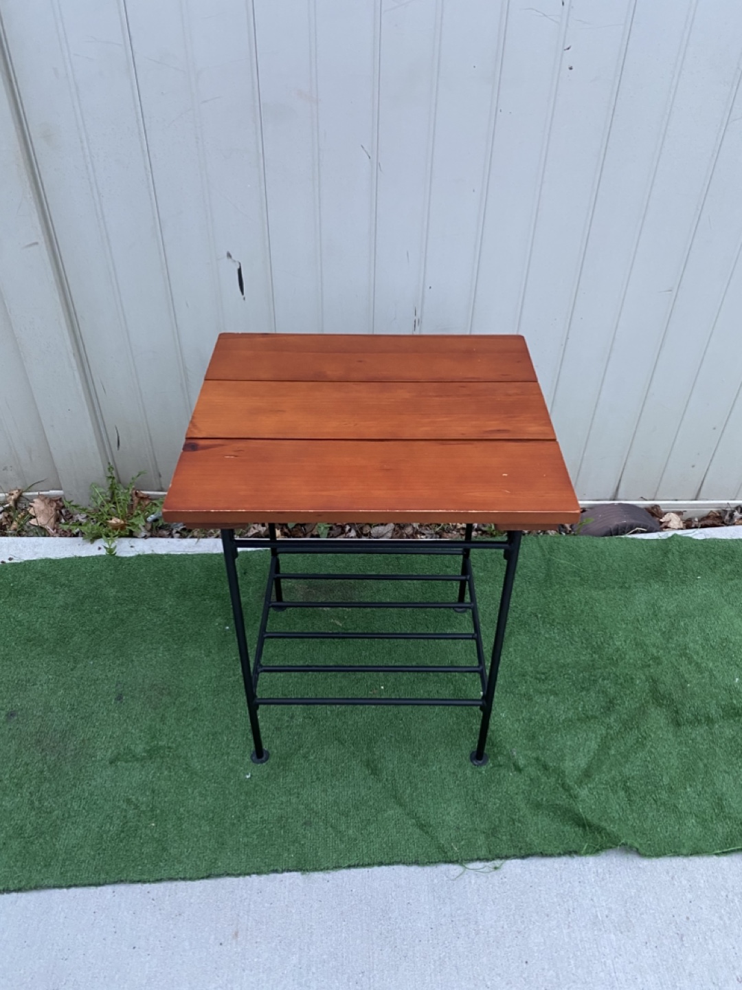 Wood and Metal Side Table - photo 2