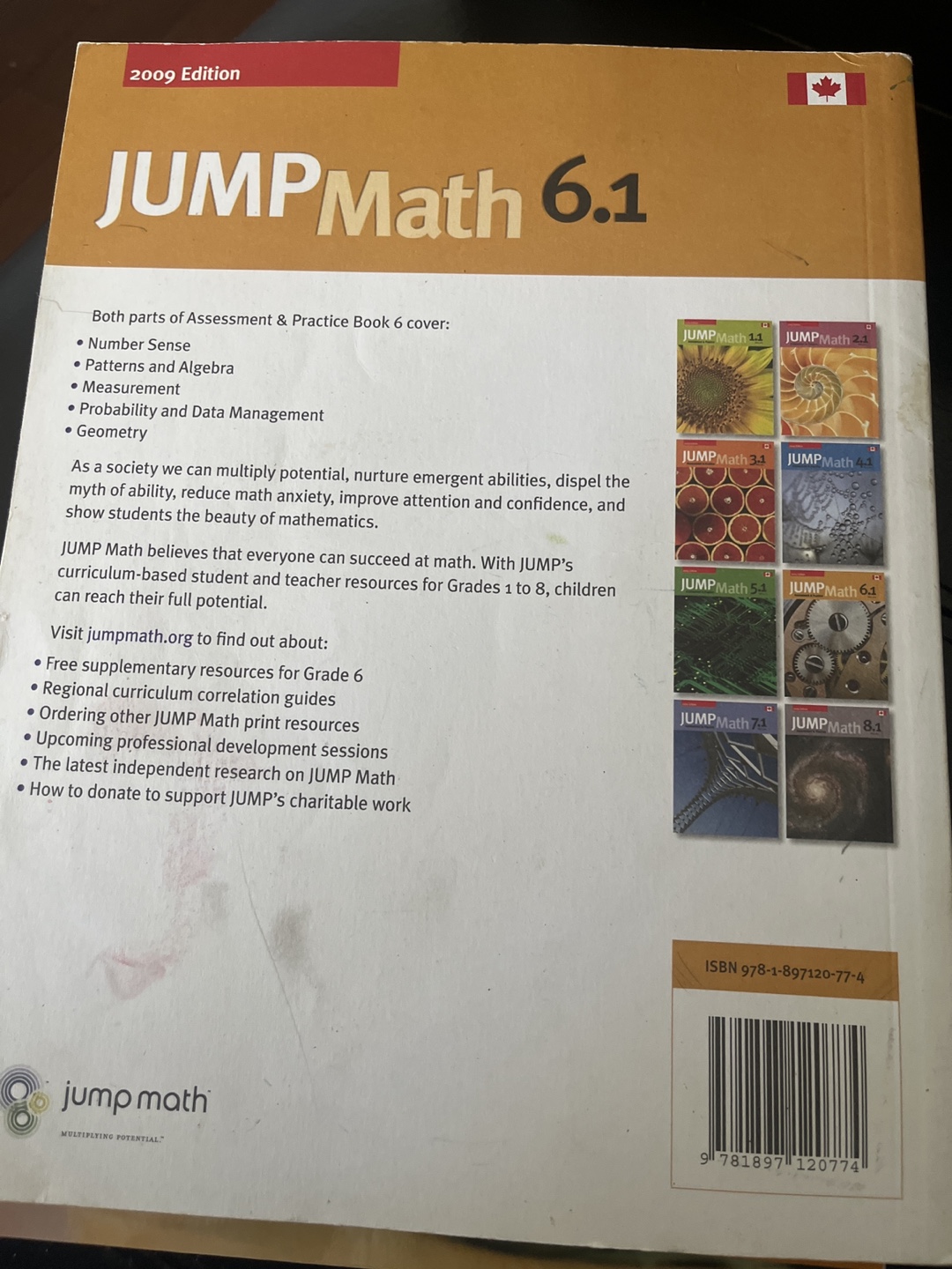 JUMP Math 6.1 Assessment & Practice Book - 2009 Edition - photo 3