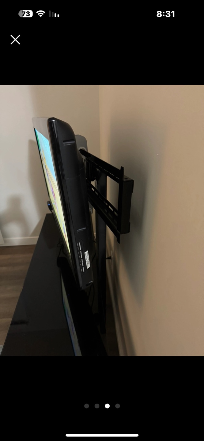 Black Glass TV Stand - photo 2
