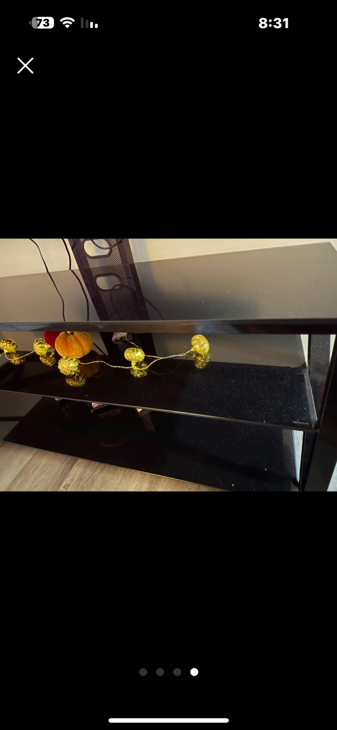 Black Glass TV Stand - photo 3