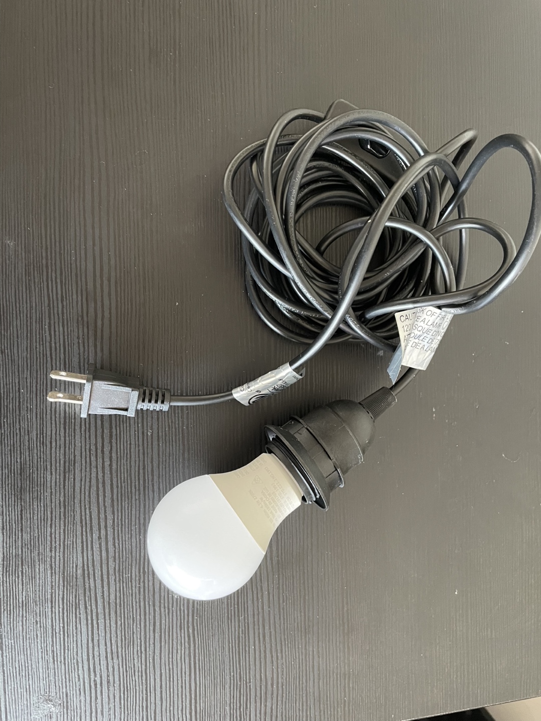 LED Bulb with Cord and Inline Switch