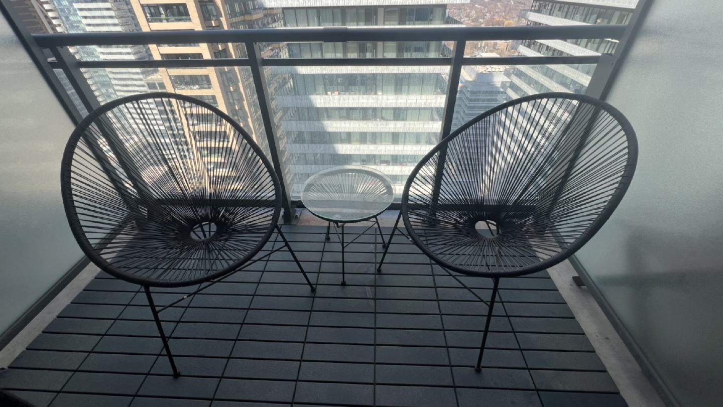 Outdoor Patio Set - 2 Chairs & Side Table