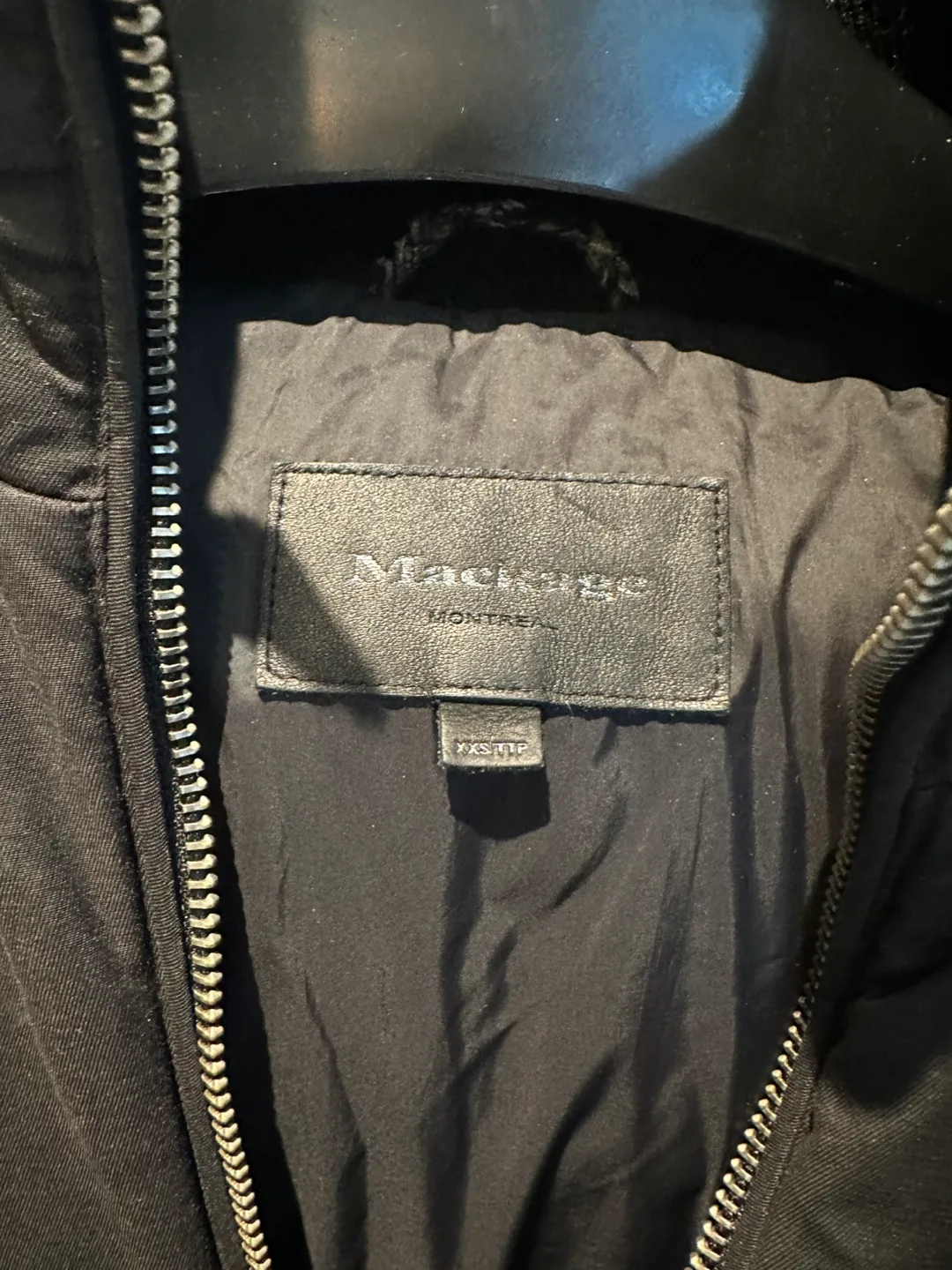 Mackage Black Fur-Trimmed Down-Filled Jacket - XXS/TP image indicator(2)