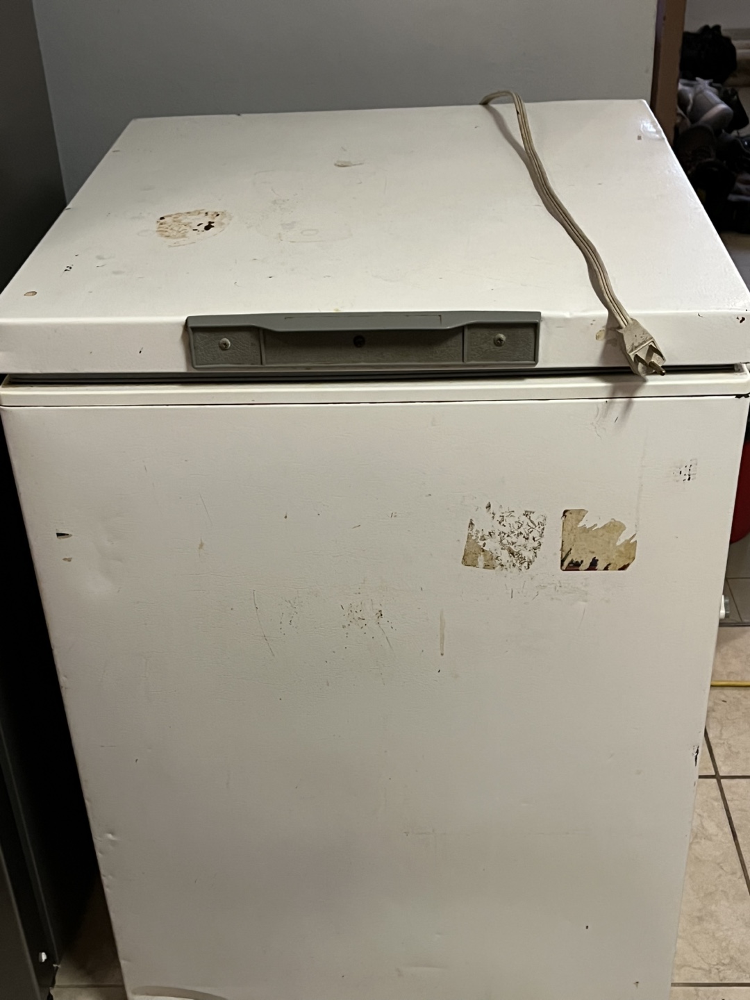 Small deep freezer.