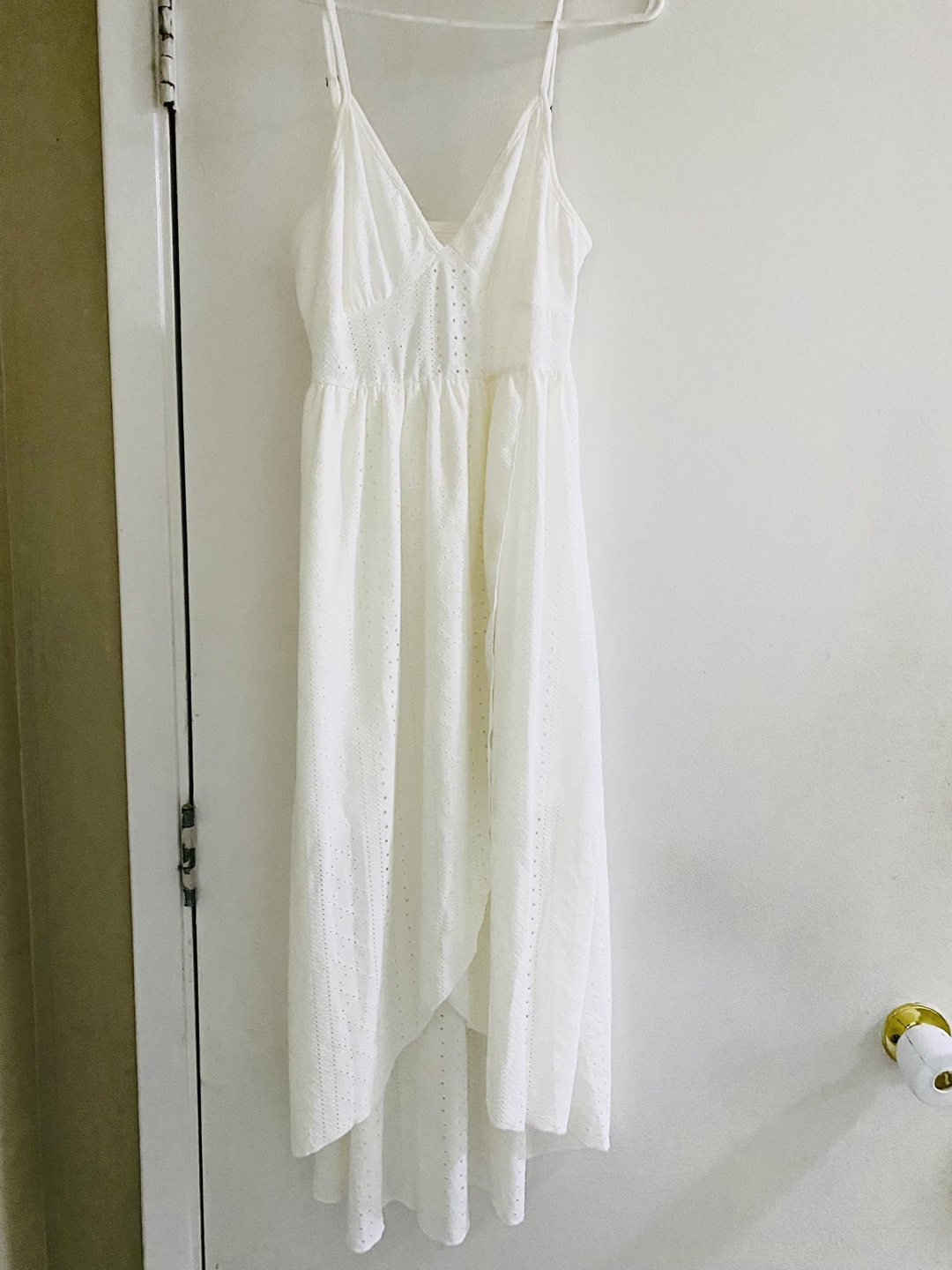 SHEIN White Eyelet Summer Dress Size Small