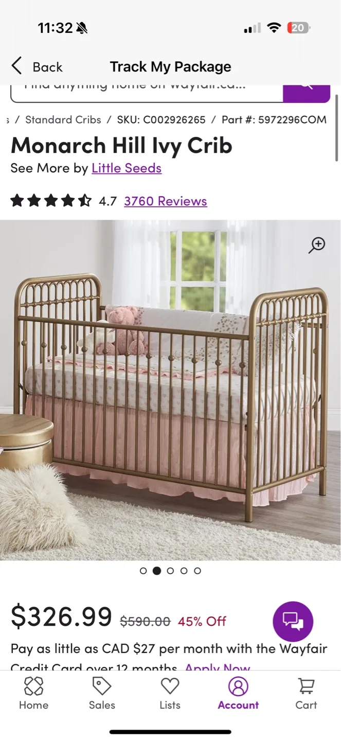 Monarch Hill Ivy Crib - Gold