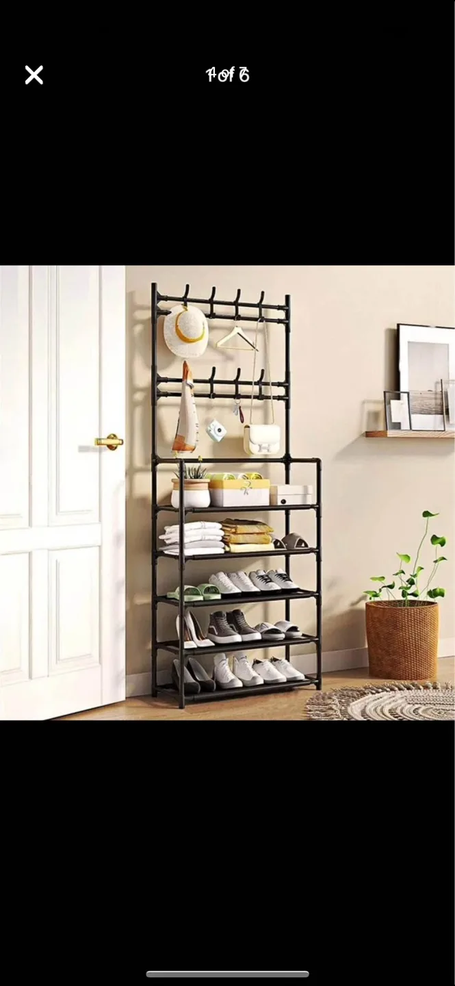 💥 NEW 💥Freestanding Hall Tree with Shoe Rack image indicator(3)