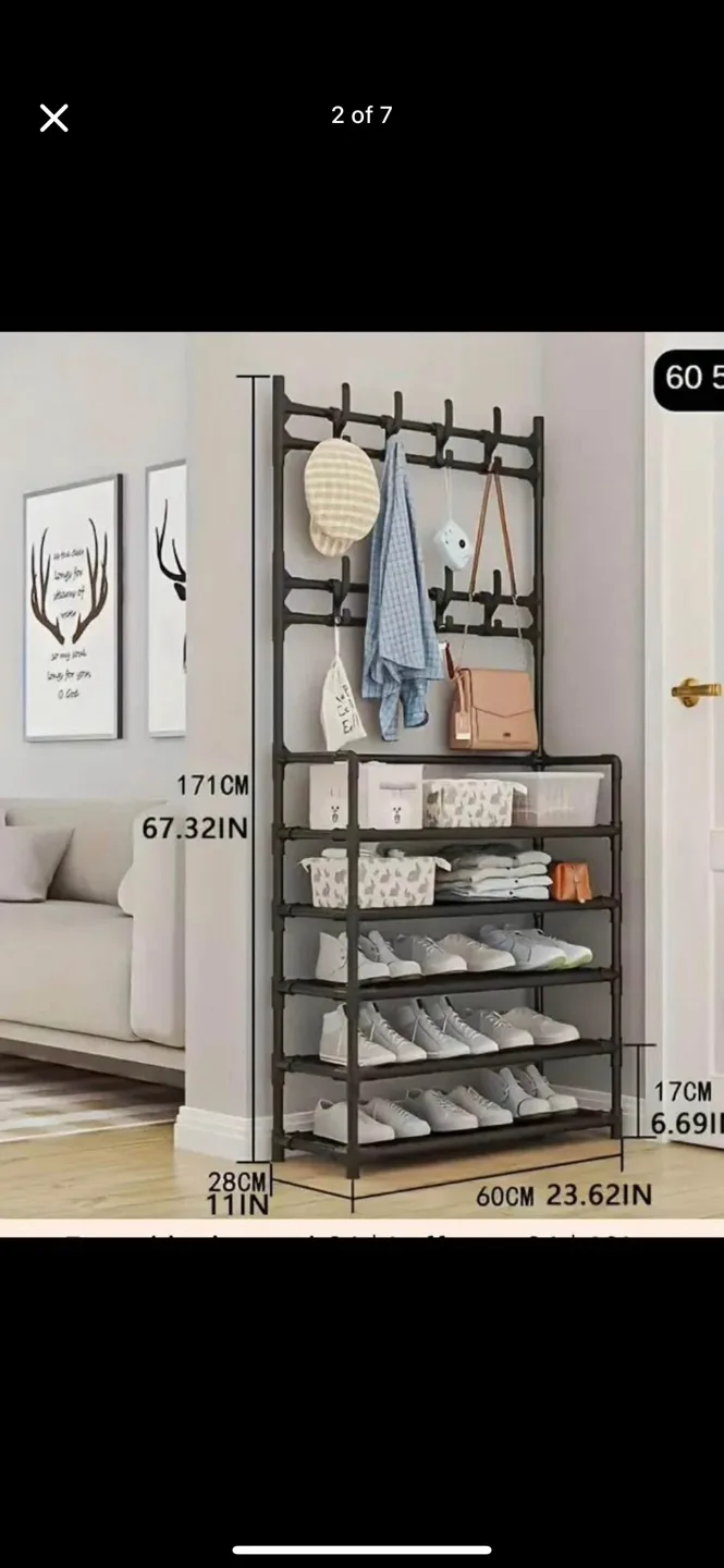 💥 NEW 💥Freestanding Hall Tree with Shoe Rack image indicator(2)