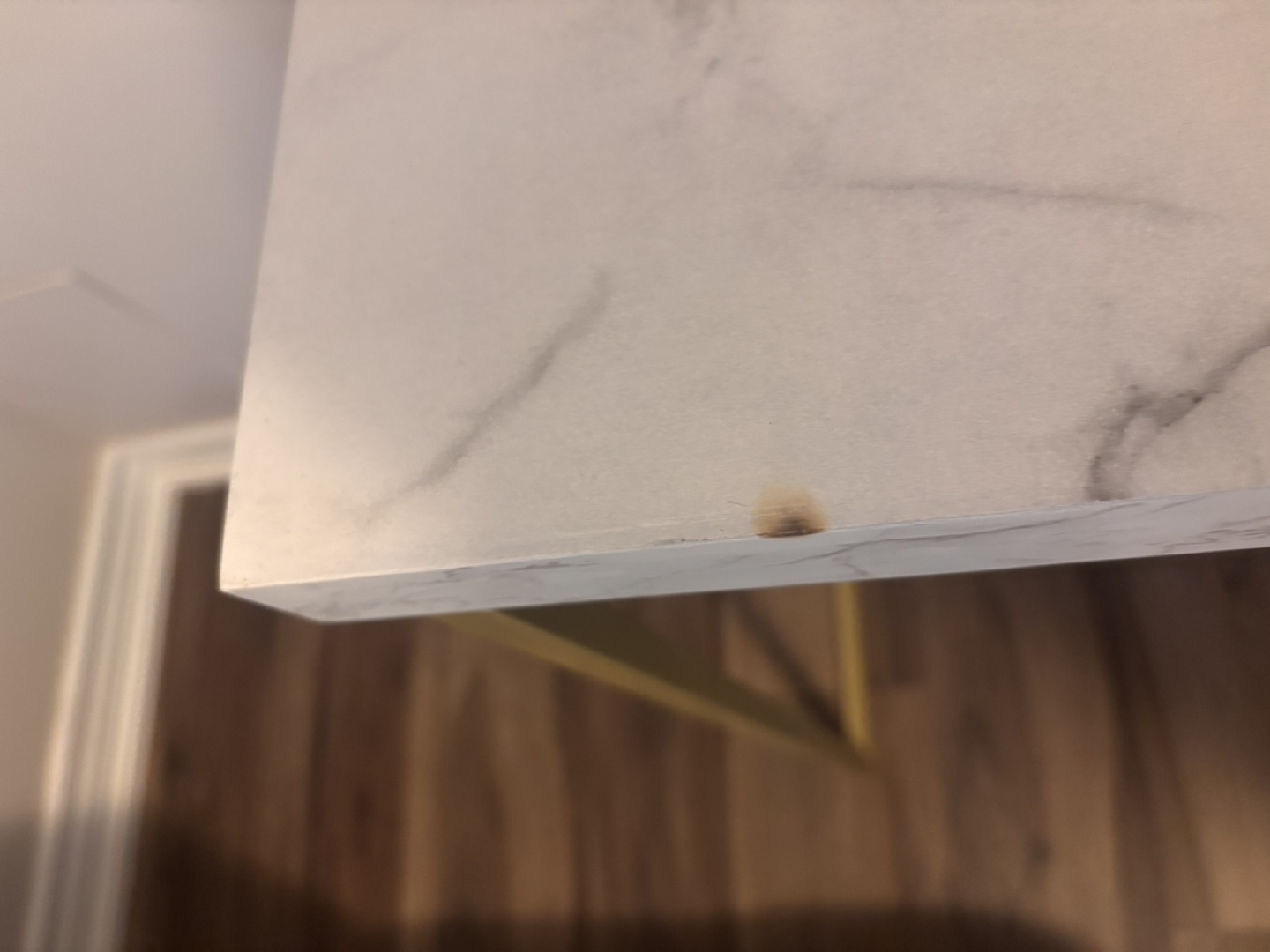 Marble-Top Console Table with Gold Legs - photo 2
