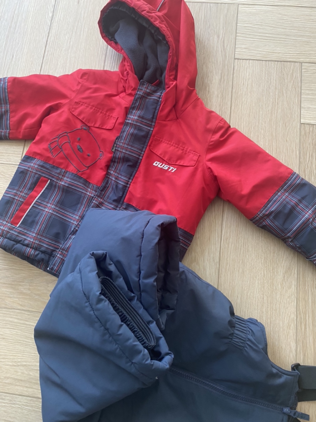 3T Gustti Kids' Snowsuit - Red and Navy Blue