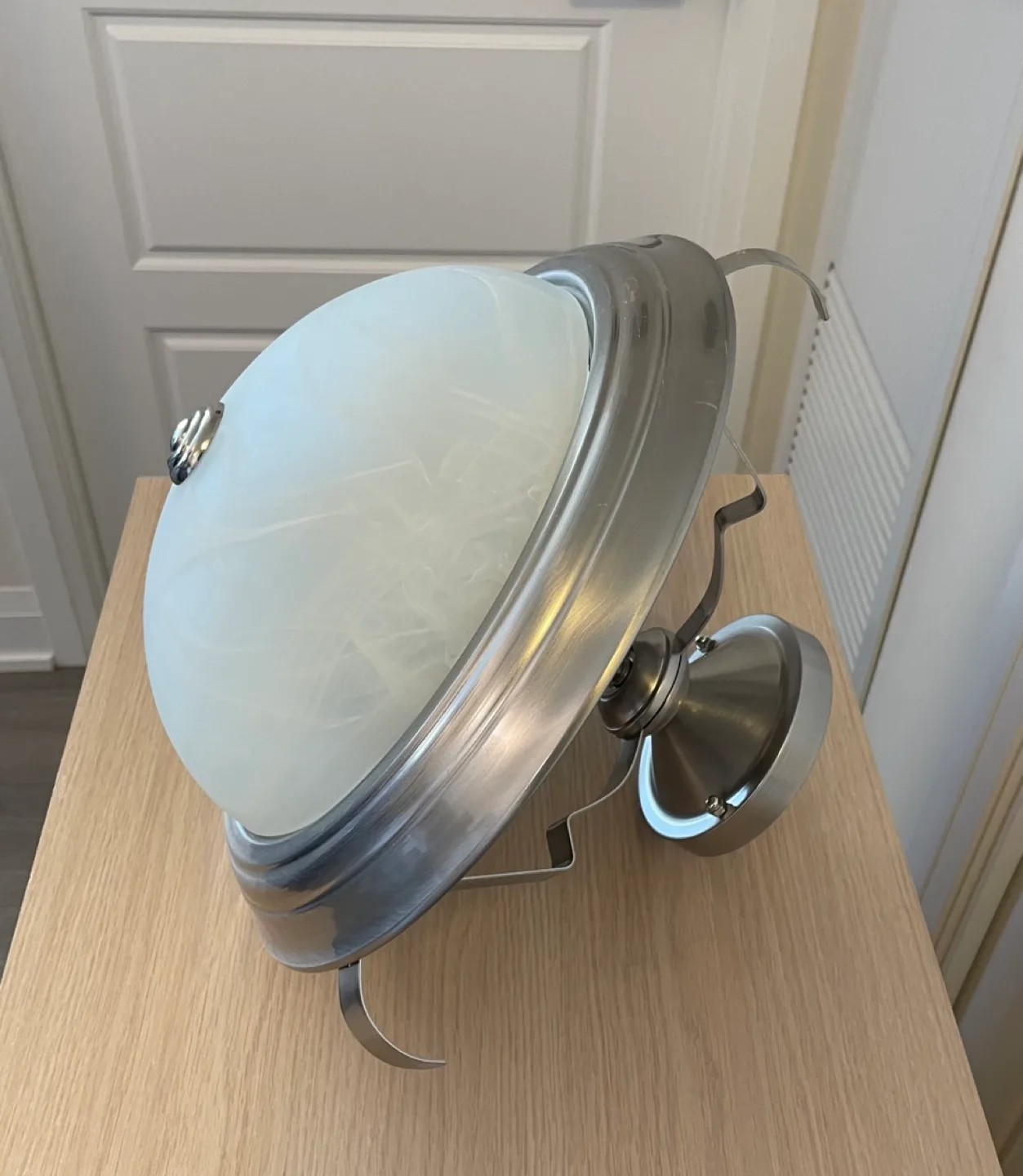 Brushed Nickel Semi-Flush Mount Ceiling Light Fixture image indicator(3)