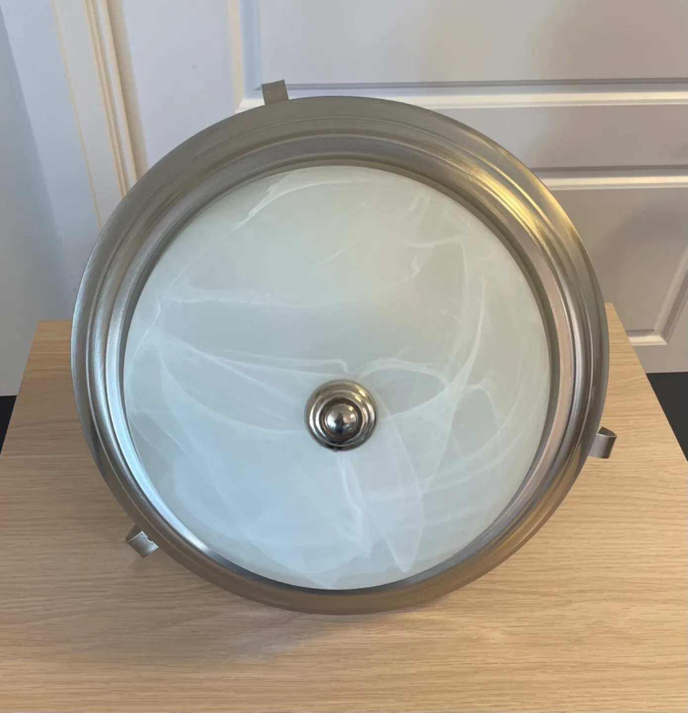 Brushed Nickel Semi-Flush Mount Ceiling Light Fixture image indicator(2)