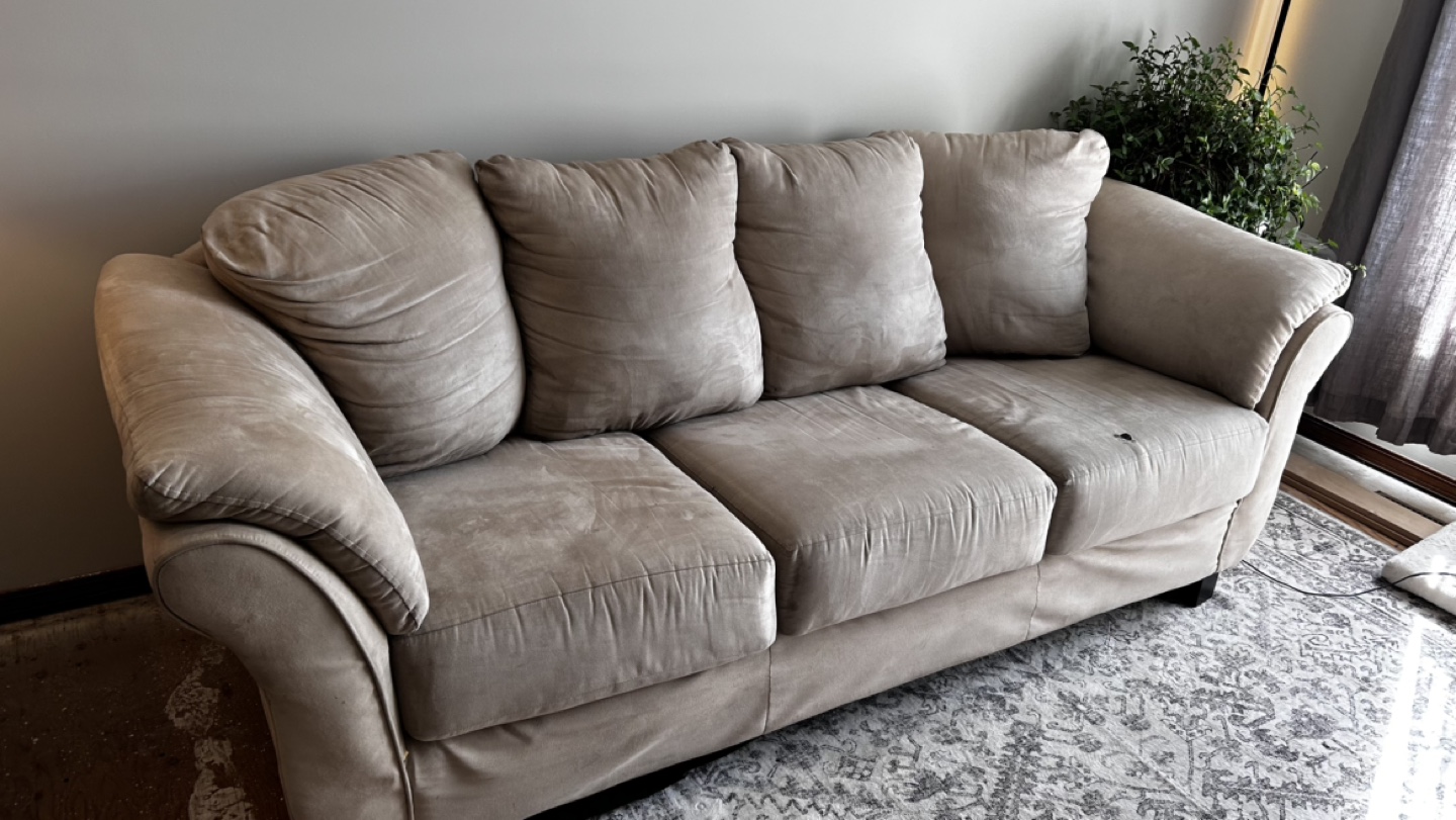 Well Loved LazyBoy 3 seater couch - photo 2