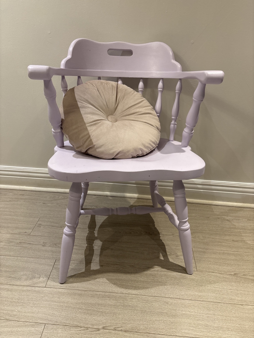 Lavender Purple Child's Wooden Armchair - photo 3