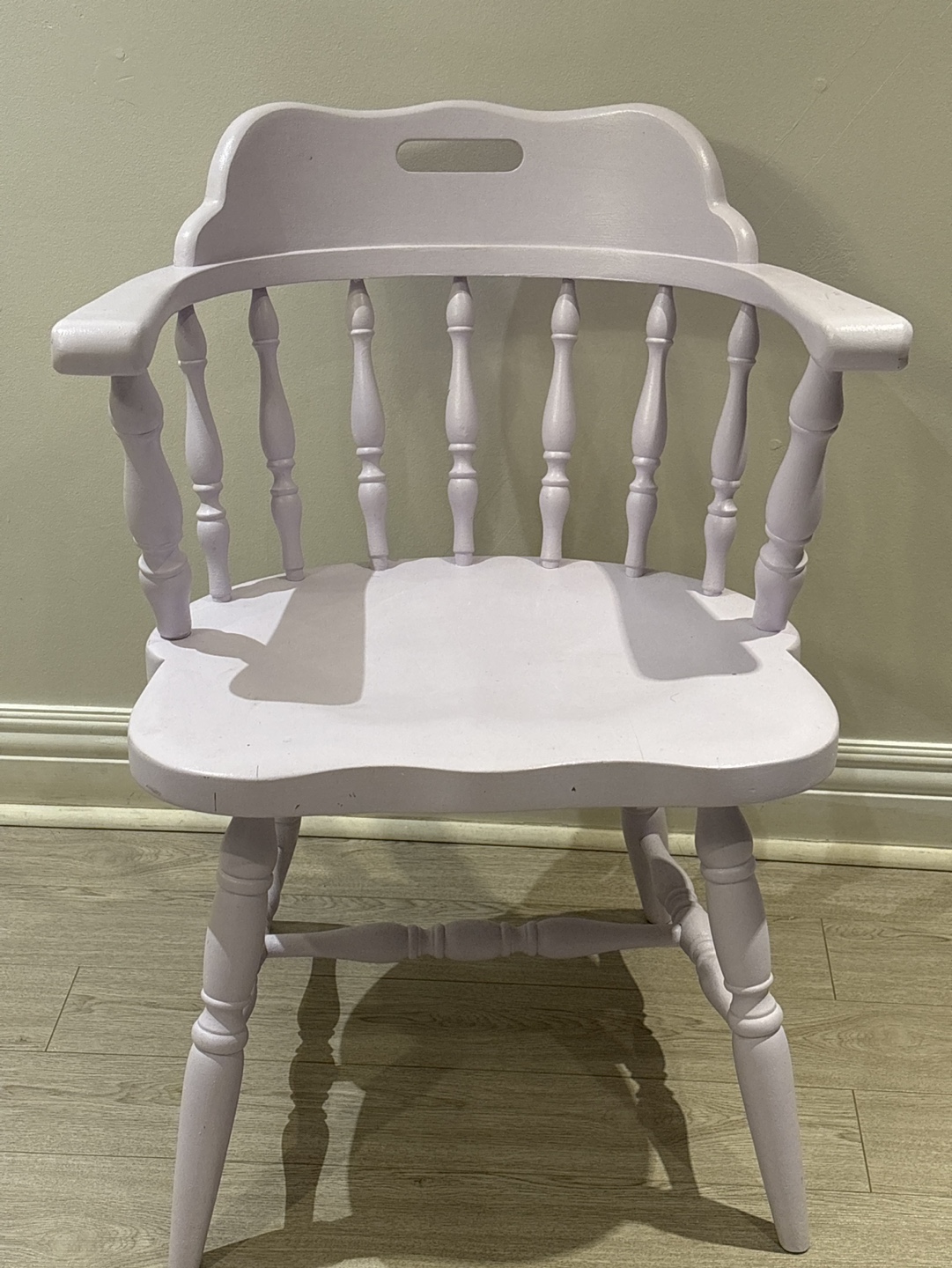 Lavender Purple Child's Wooden Armchair