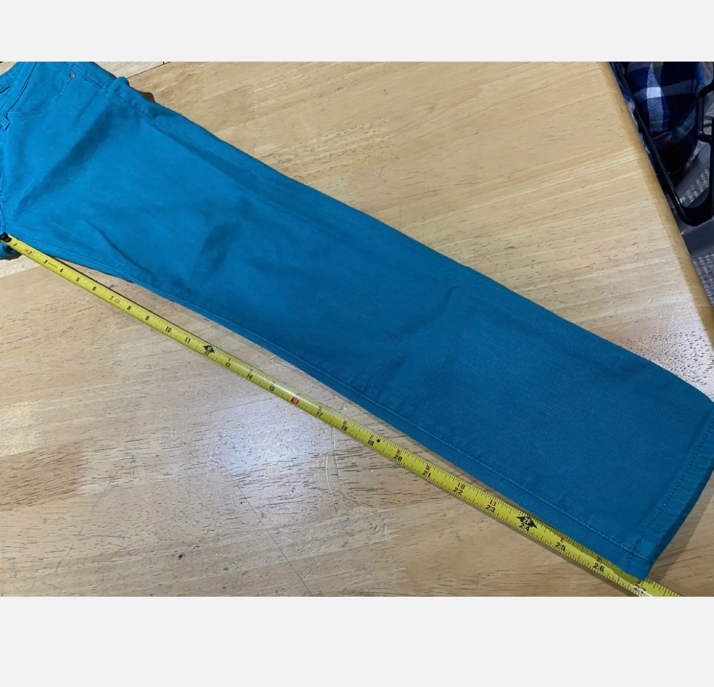 AG Jeans The Stevie Ankle Teal Size 27 image indicator(4)