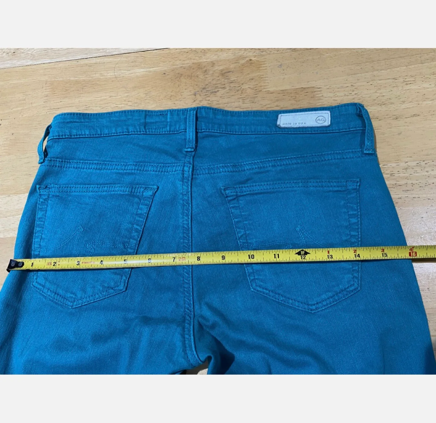AG Jeans The Stevie Ankle Teal Size 27 image indicator(6)