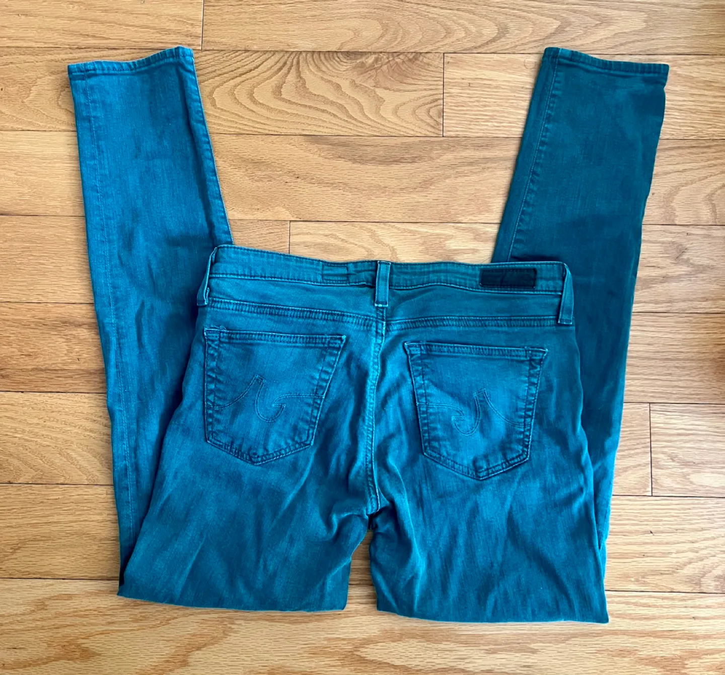 AG Jeans The Stevie Ankle Teal Size 27 image indicator(8)