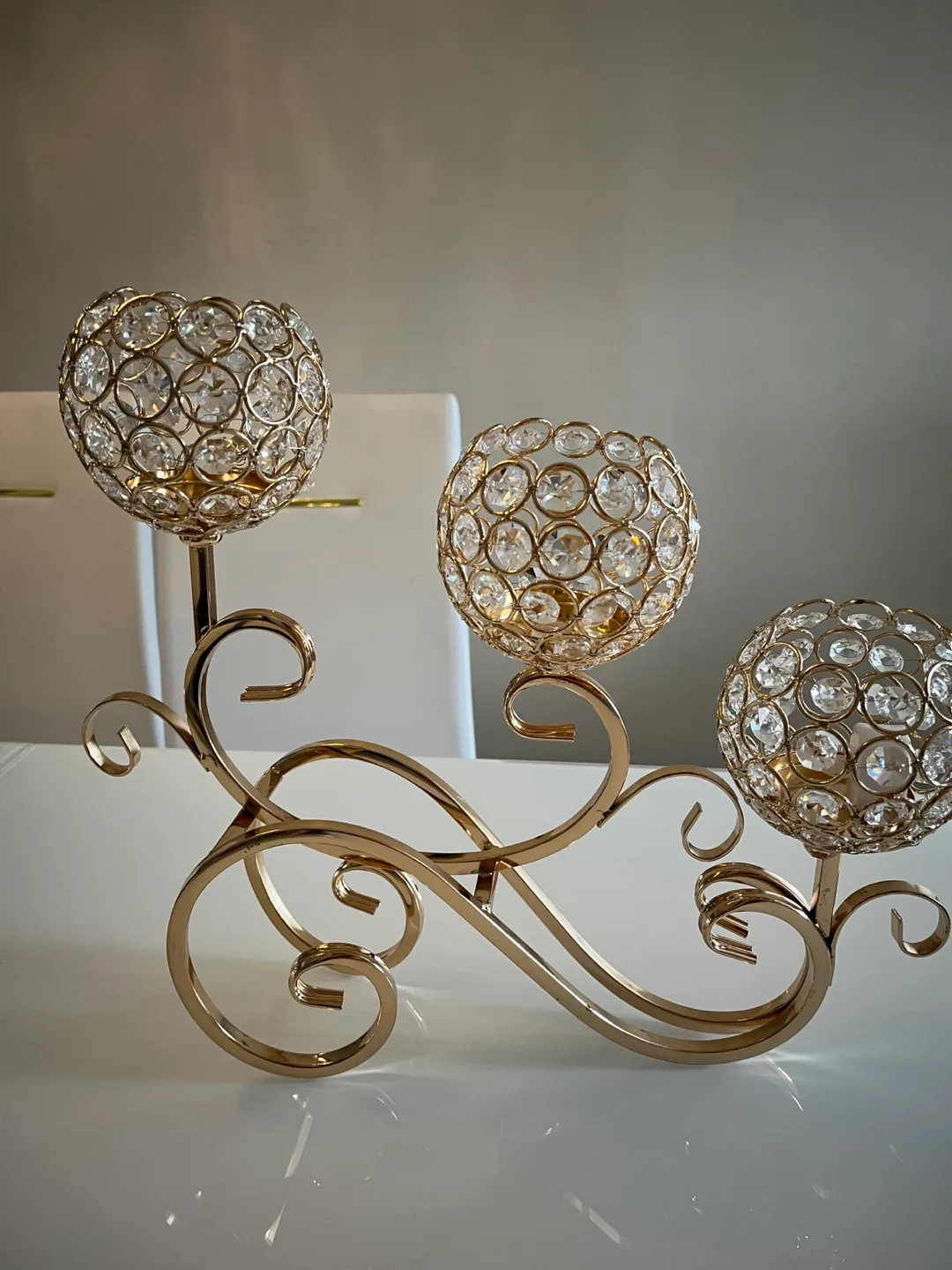 💚Elegant Gold Crystal Candelabra image indicator(2)