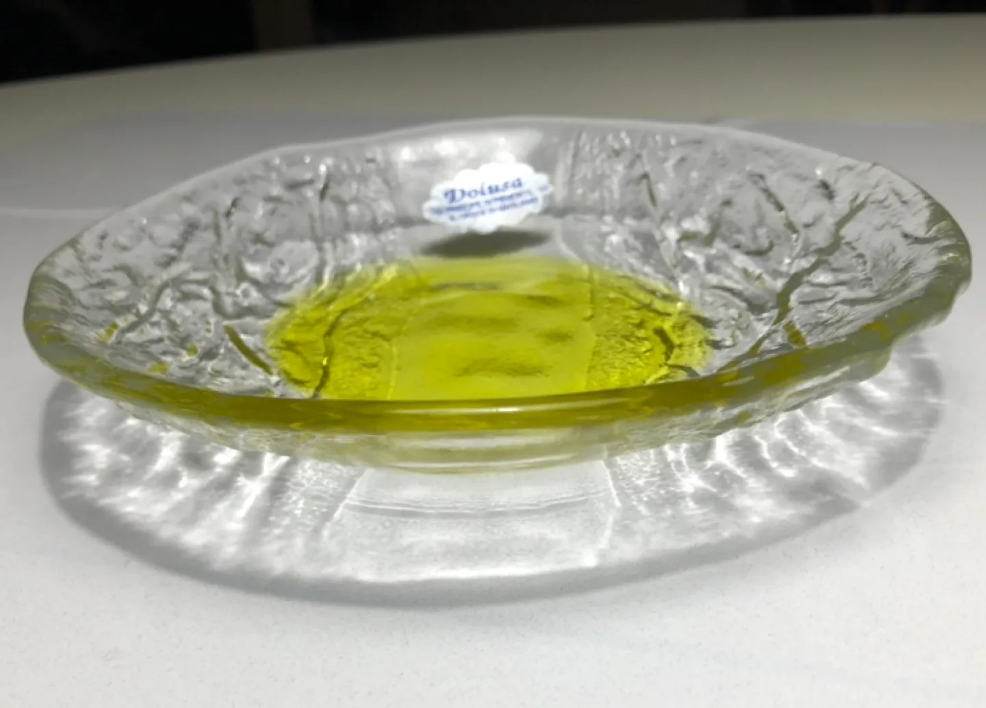 Vintage handmade art glass dish image indicator(6)