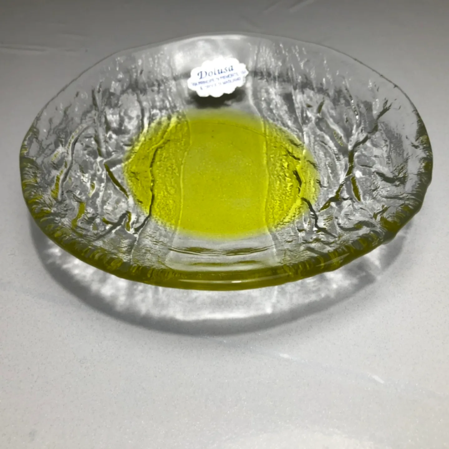 Vintage handmade art glass dish image indicator(5)