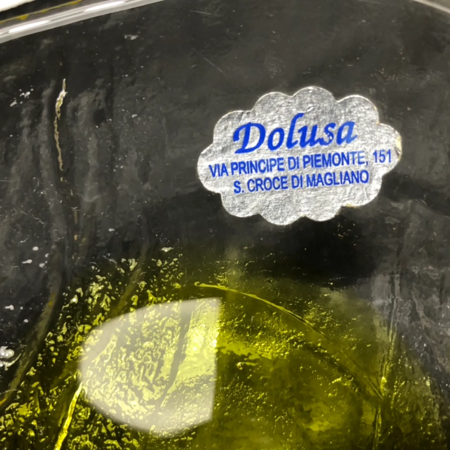 Vintage handmade art glass dish image indicator(3)