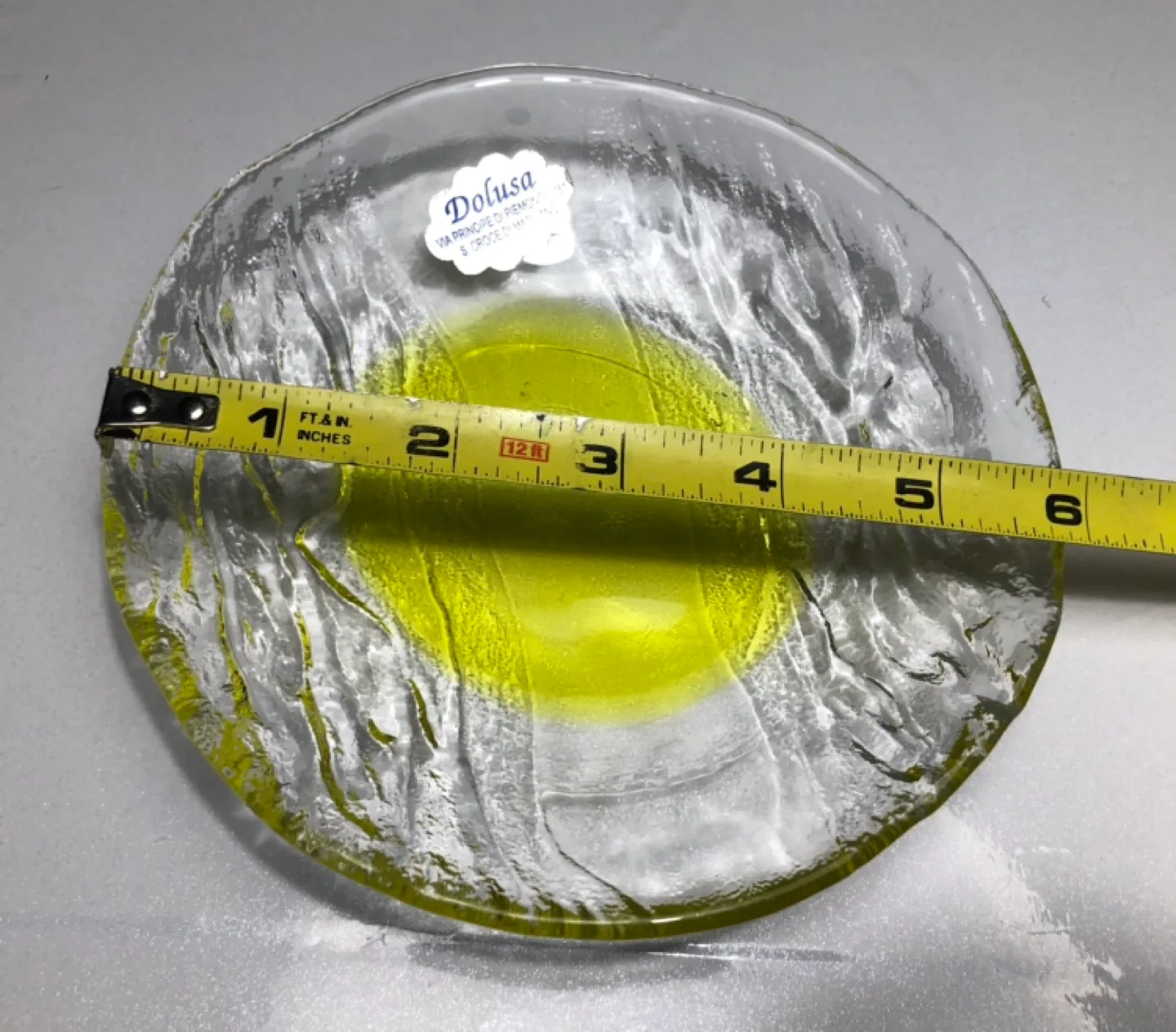 Vintage handmade art glass dish image indicator(9)